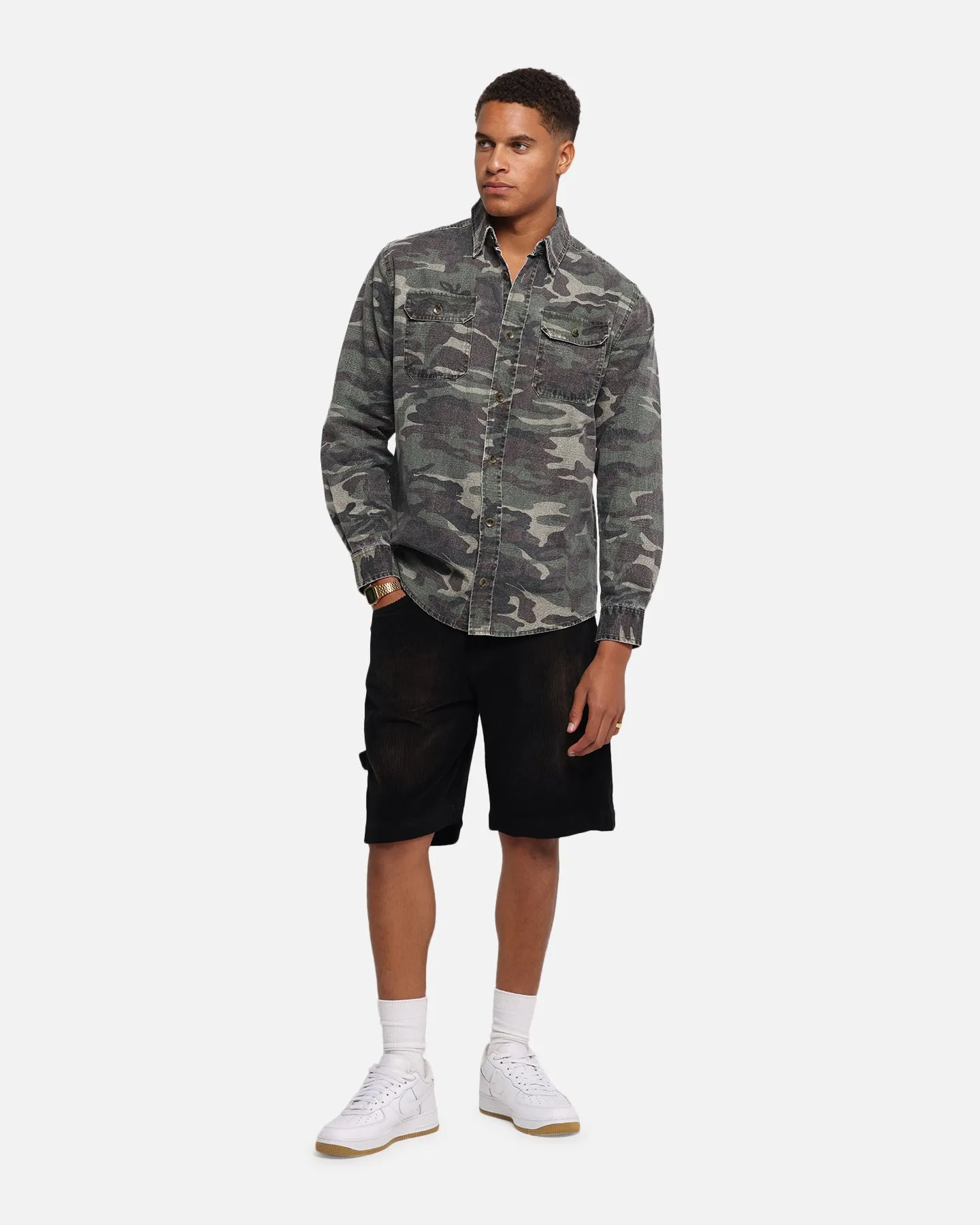 XXIII Corduroy Wash Jorts Black Quick Evaporation Fabric Everyday Ready
