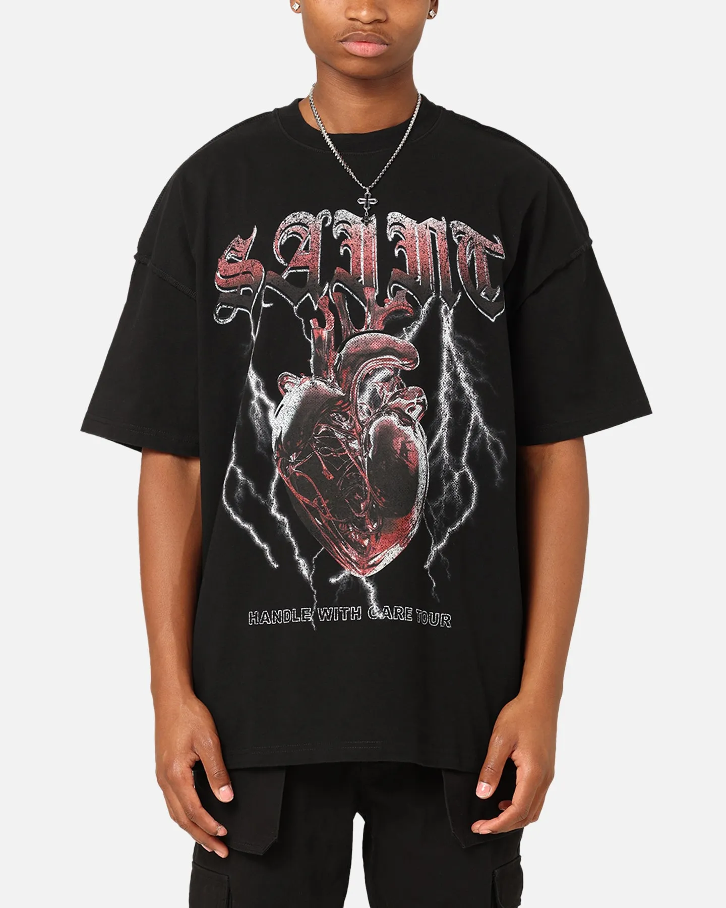 Saint Morta Handle With Care Tour T-Shirt Black Trendy Wearable