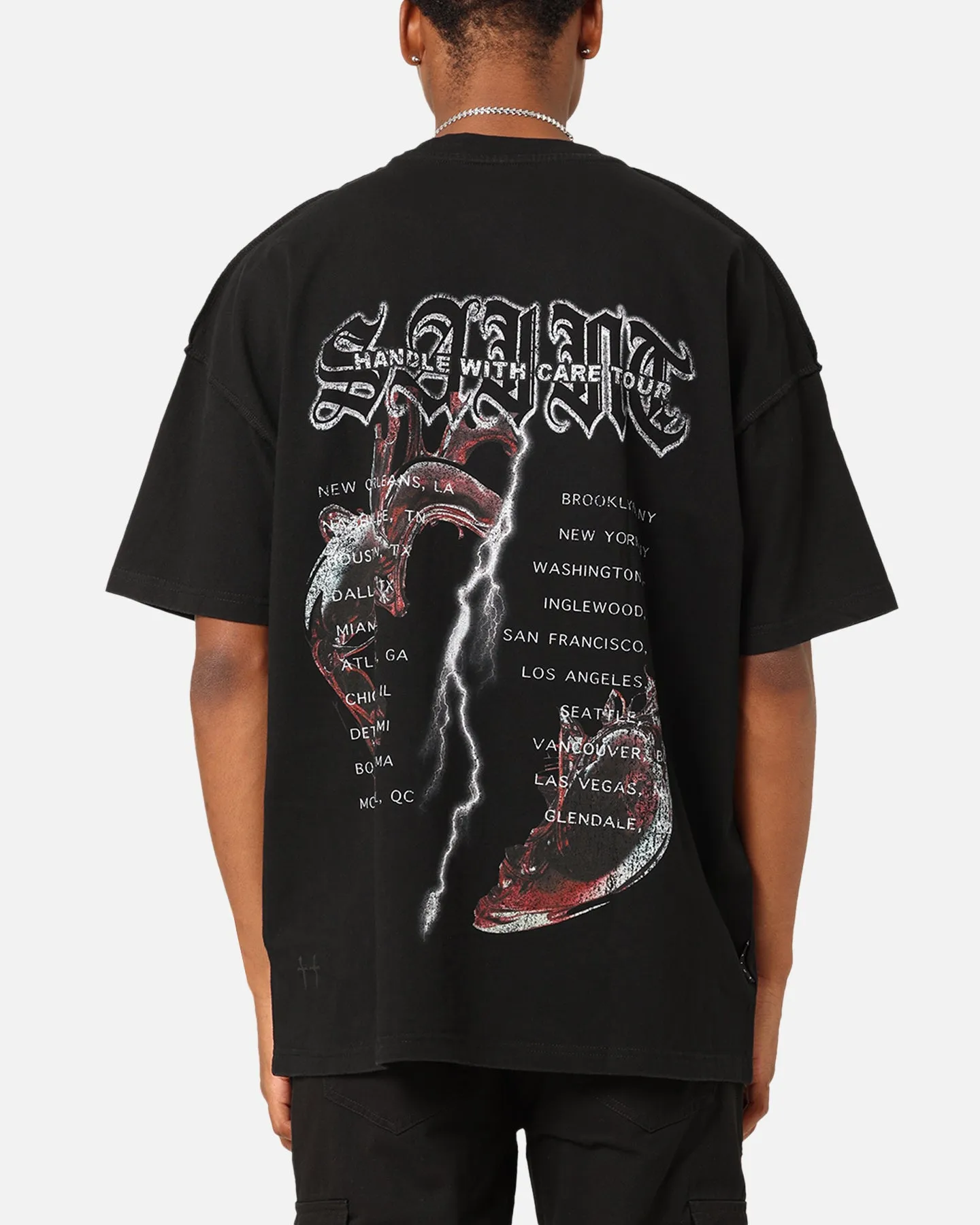 Chic Vibe ComfortFirst Saint Morta Handle With Care Tour T-Shirt Black