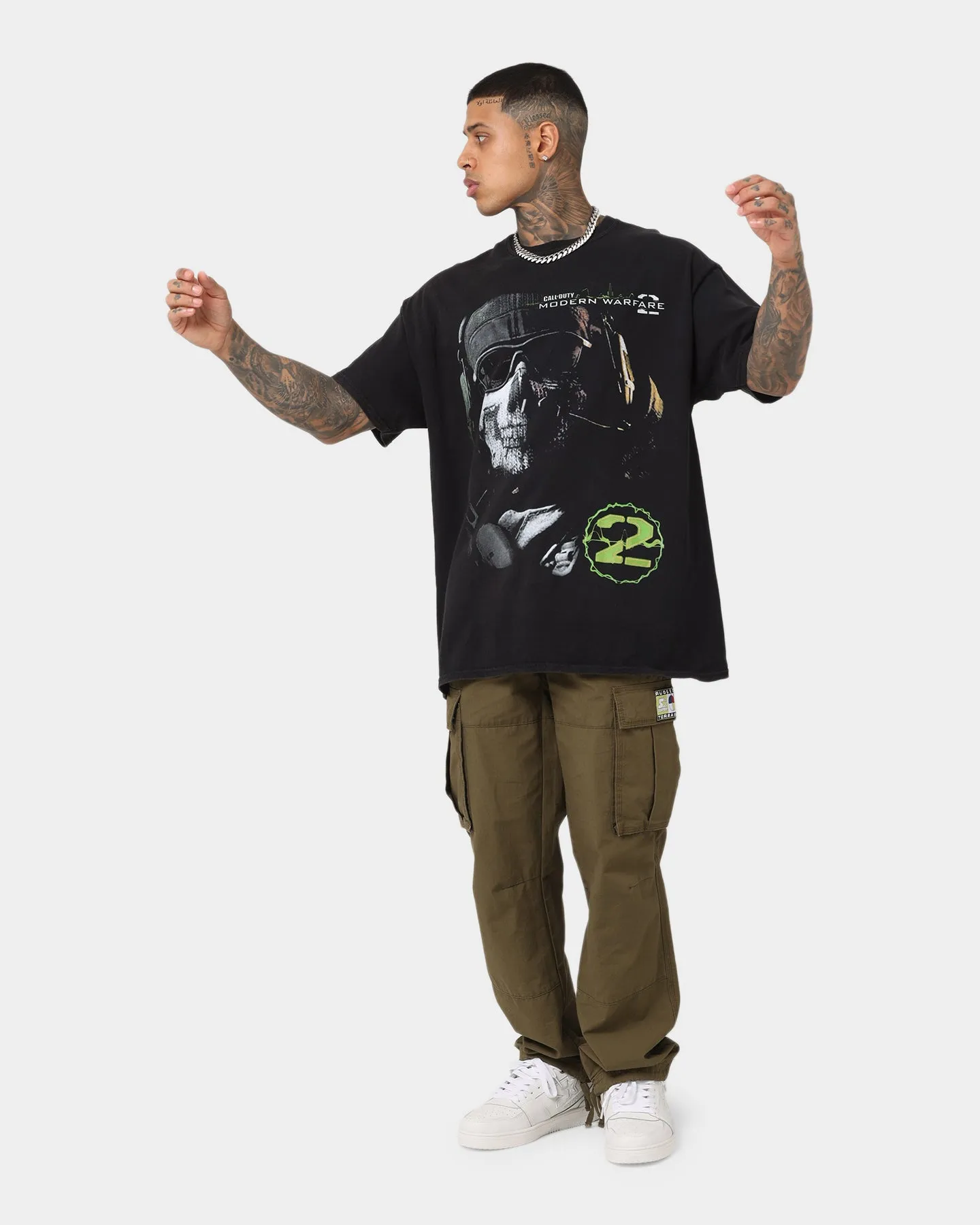 Goat Crew Modern Warfare Vintage T-Shirt Vintage Wash SeamlessSidePanels