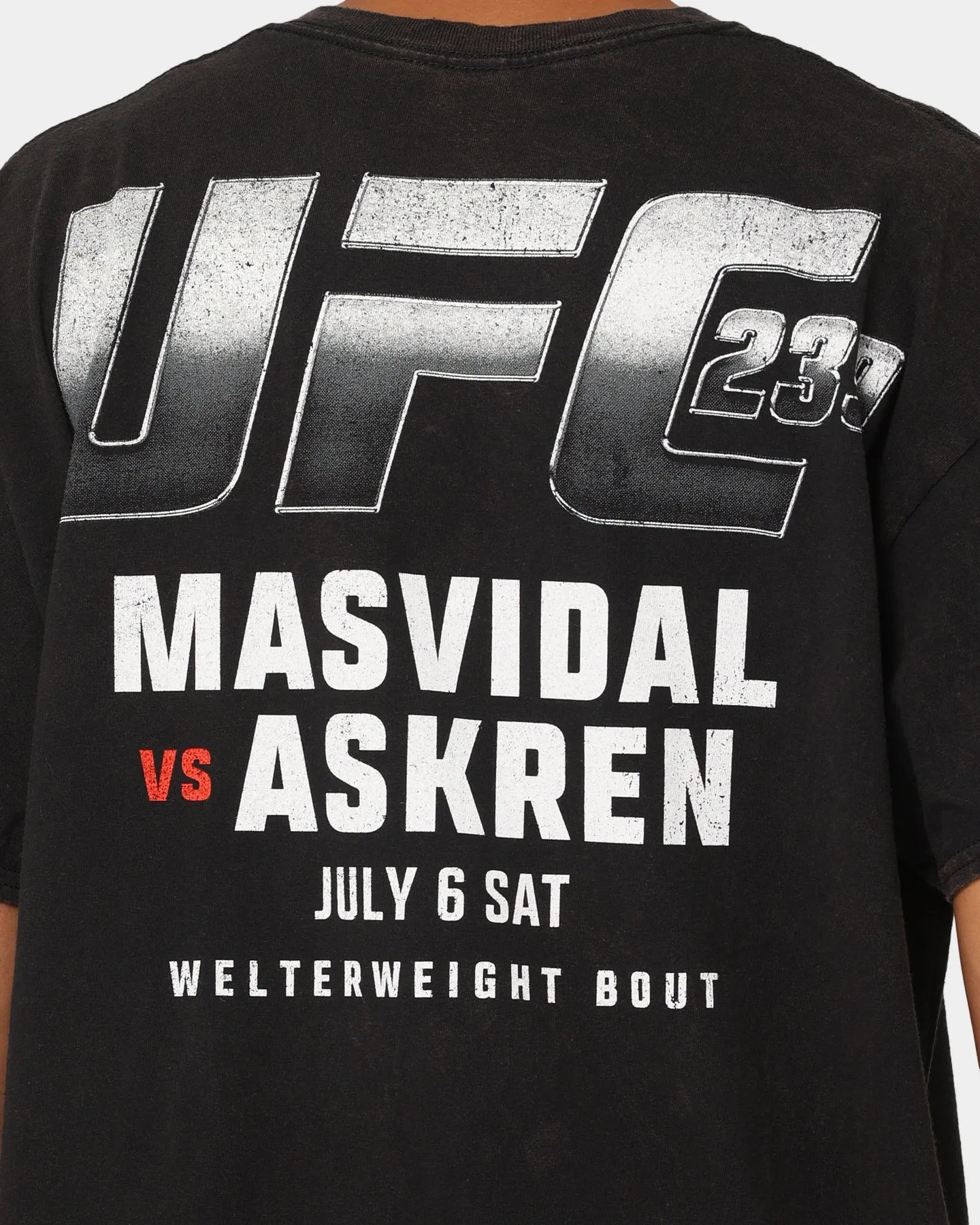 Neutral Color UFC By Goat Crew 239 Card Vintage T-Shirt Black Wash