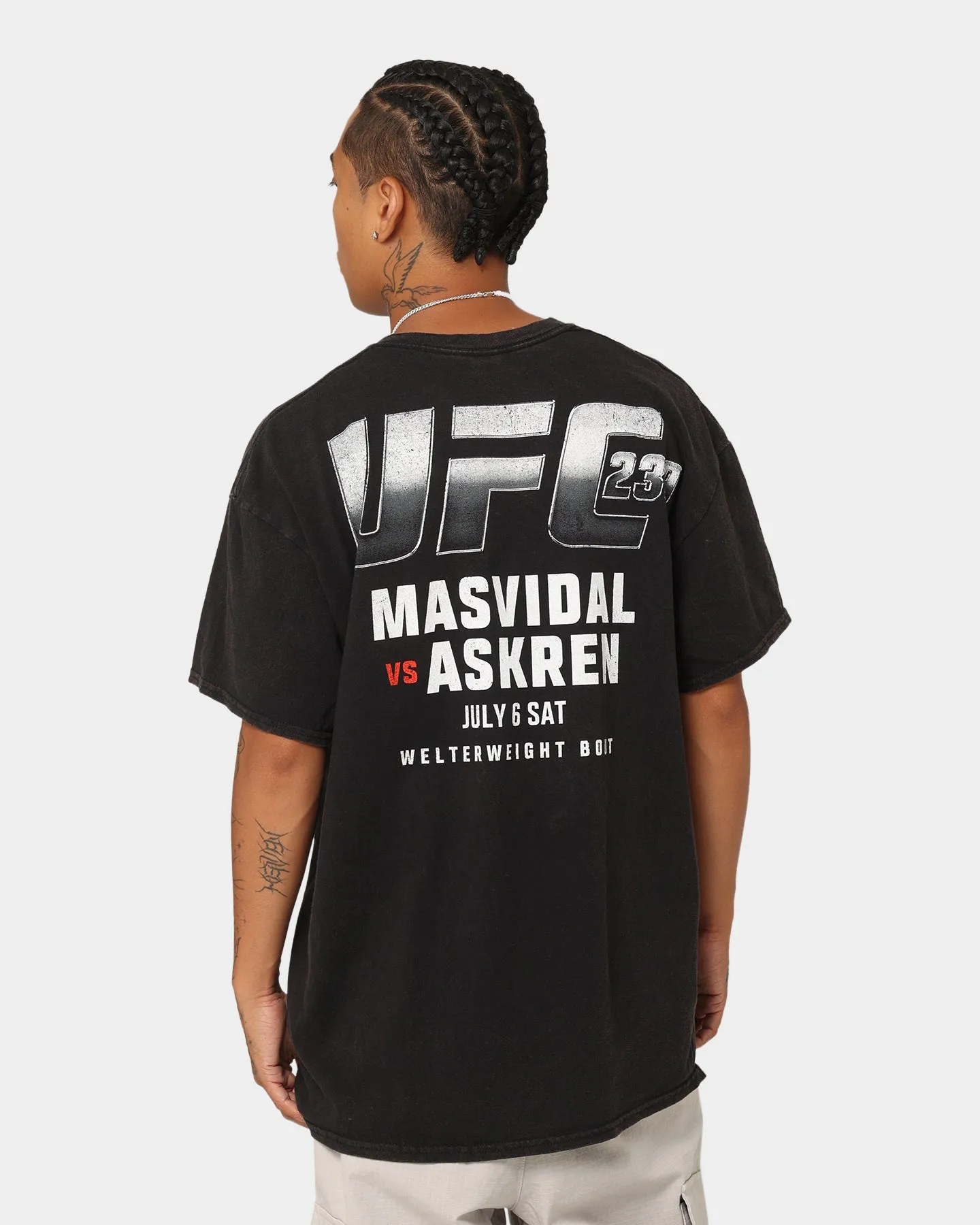 sports activity Outdoor Leisure Look UFC By Goat Crew 239 Card Vintage T-Shirt Black Wash