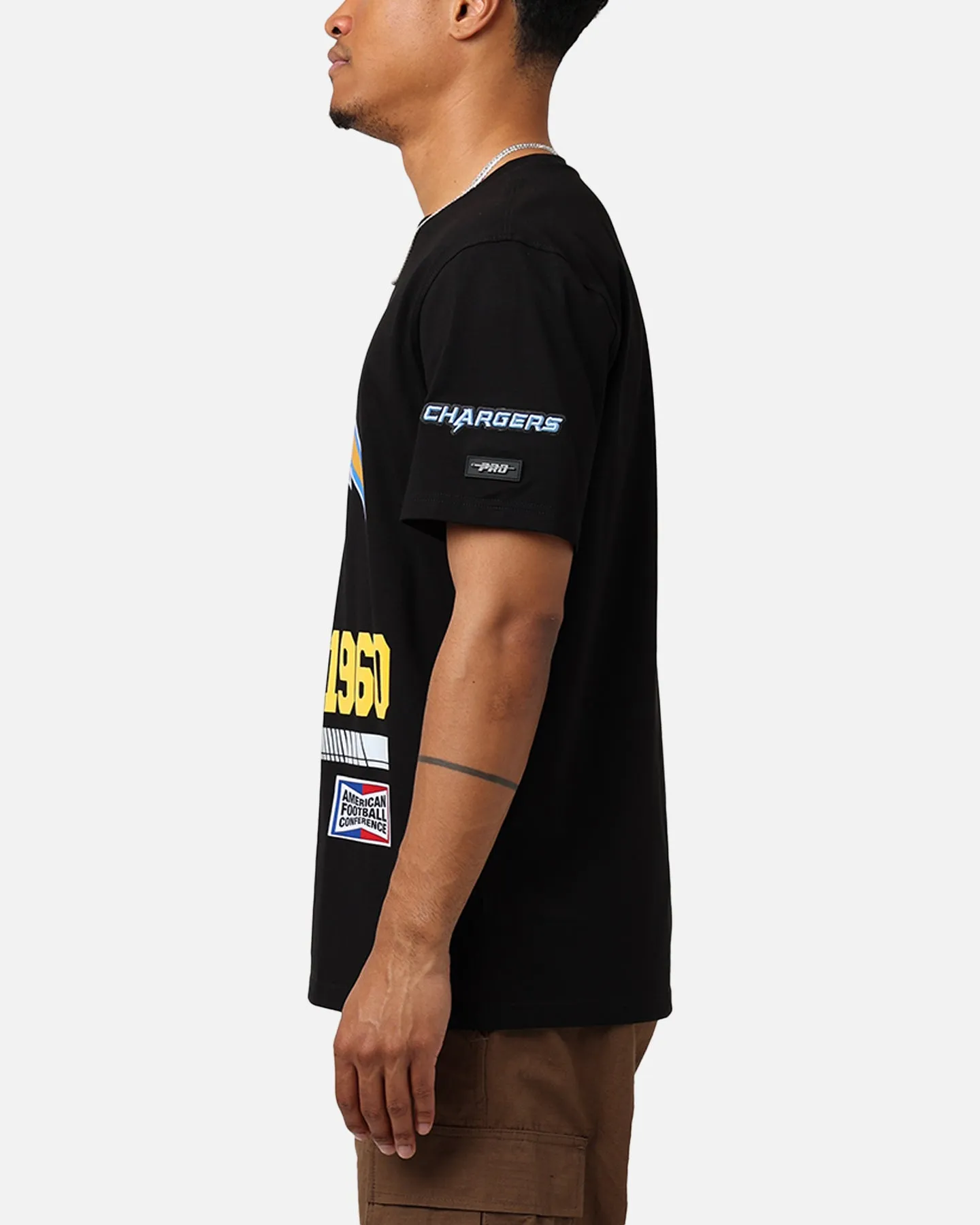 Pro Standard Los Angeles Chargers Fast Lane SJ T-Shirt Black City Look Light and Cozy