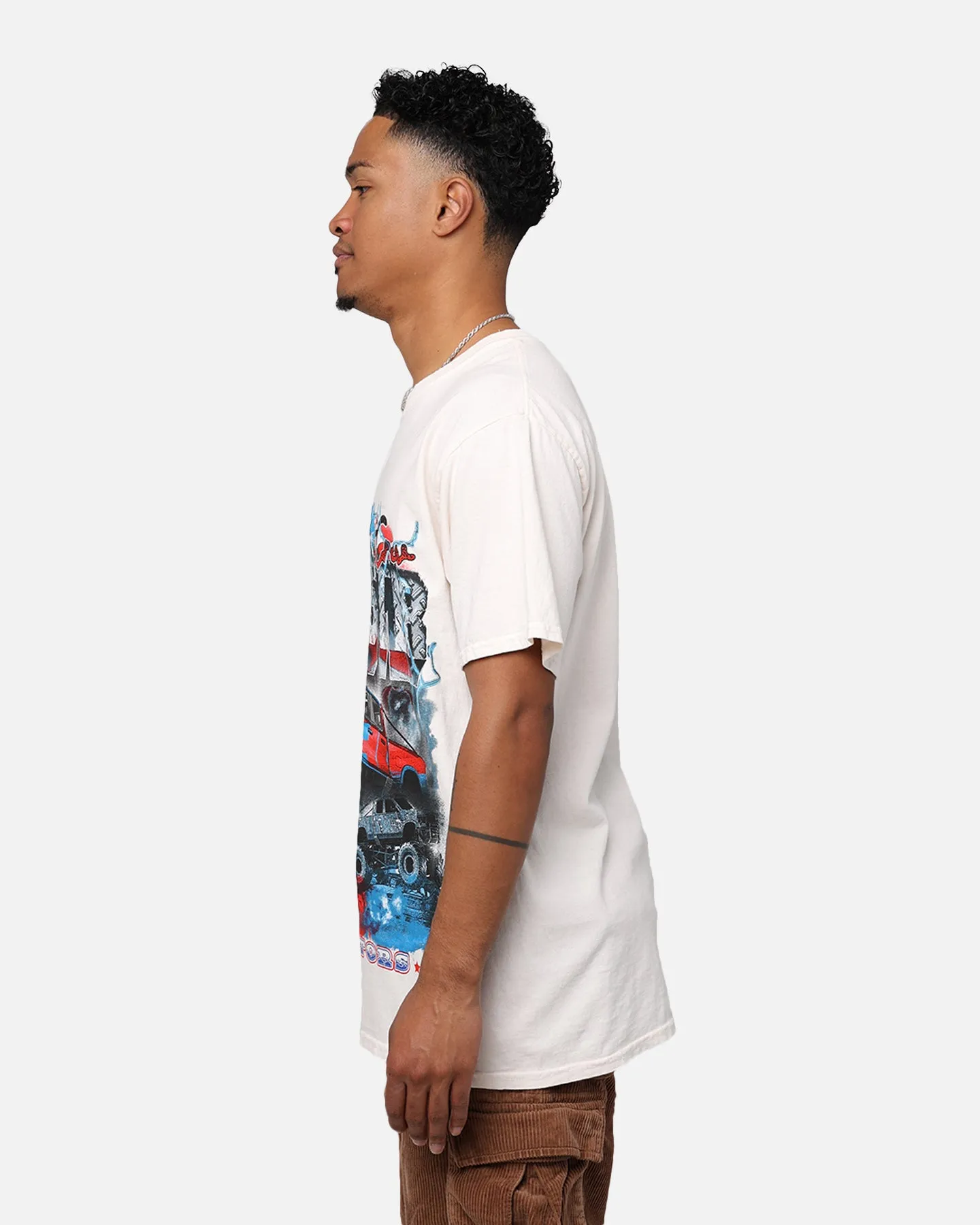Goat Crew Motors T-Shirt Off White hiking clothes Breathable Fit