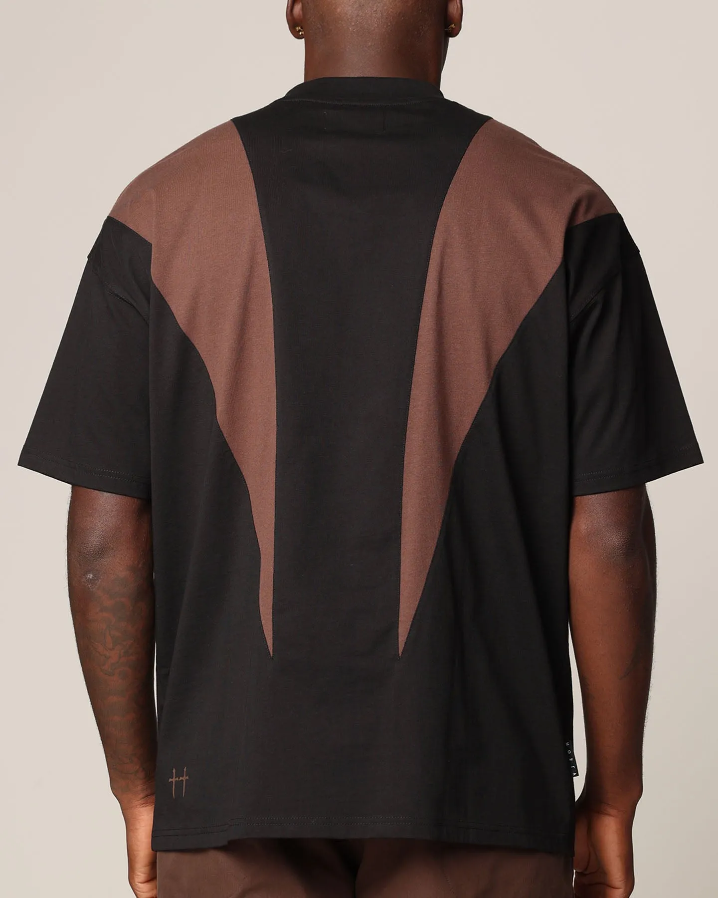 Saint Morta Rage Boxy T-Shirt Black/Brown windproof