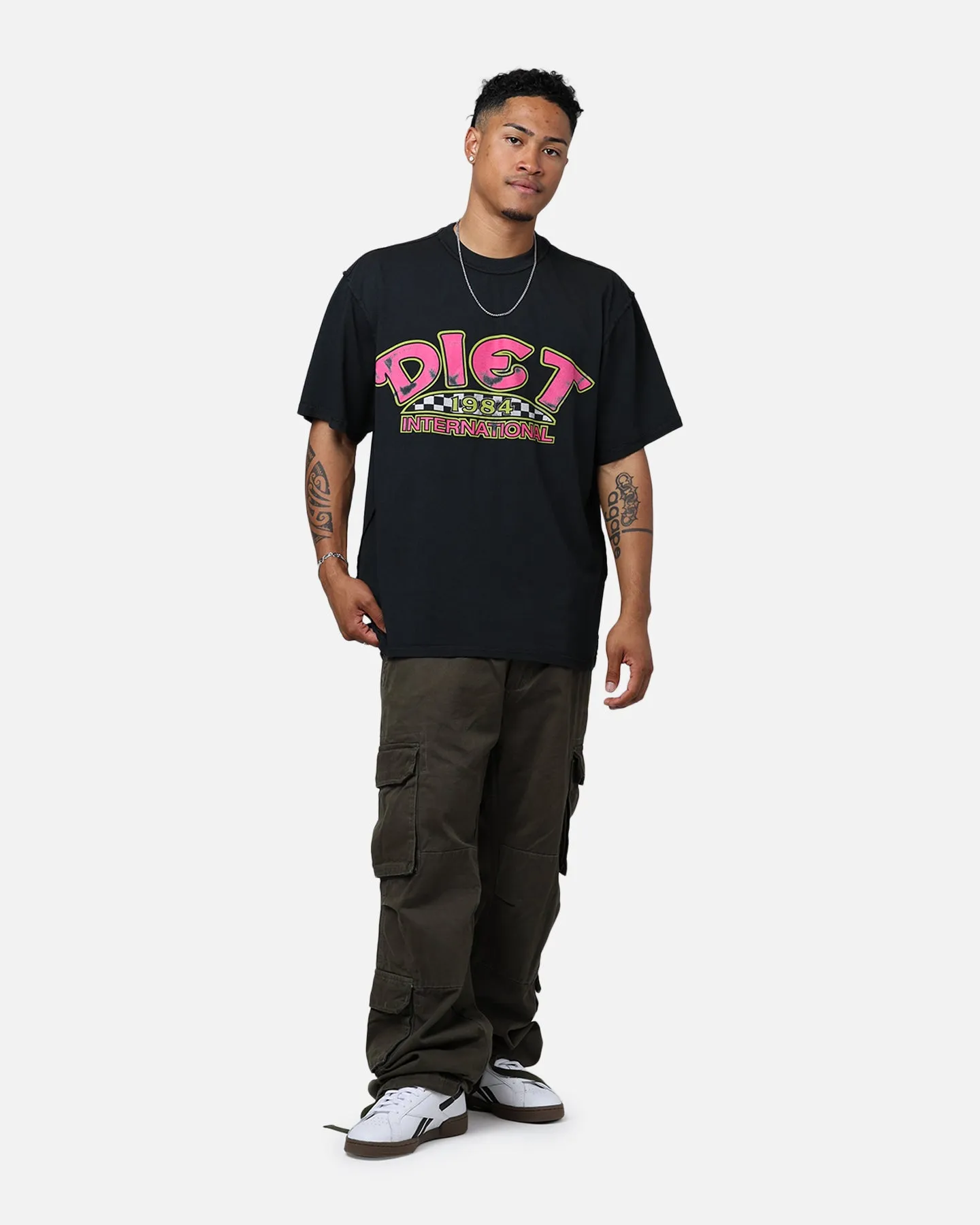 Cozy and Comfortable Diet Starts Monday Diet International T-Shirt Vintage Black/Pink