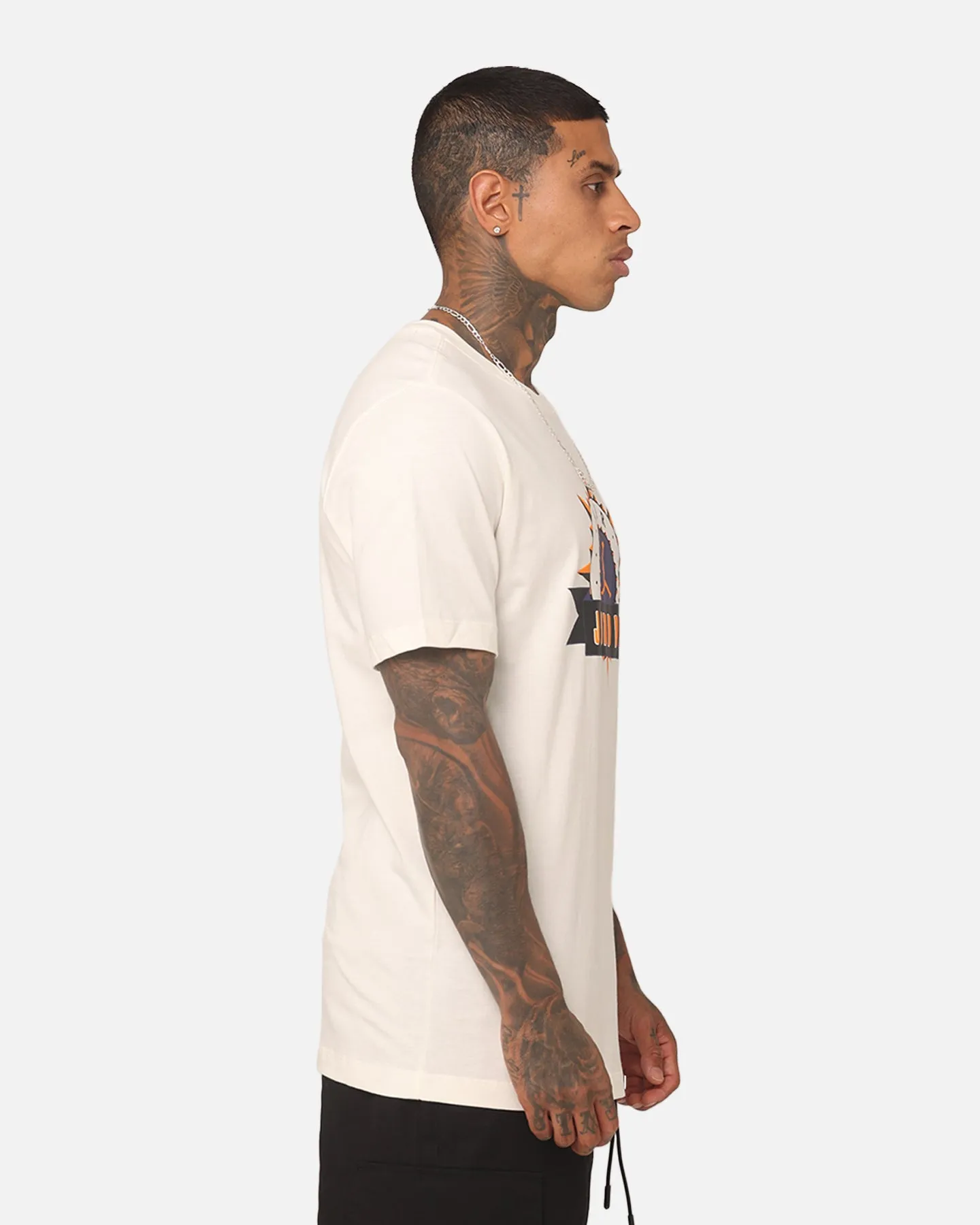 Jordan Flight MVP Crewneck T-Shirt Sail/Sky J Purple Pre Shrunk Fabric Buttery Soft Fabric