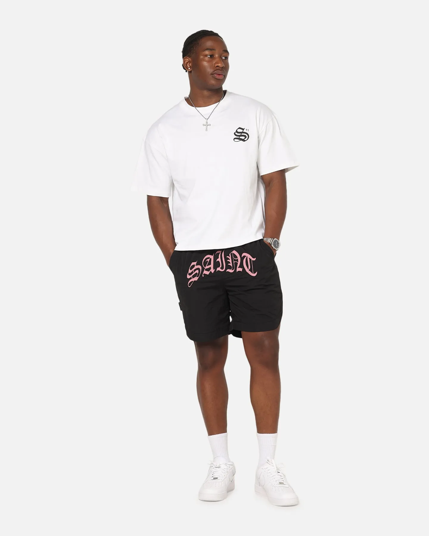 Stay Cool Wear Printed Pattern Saint Morta Lucius Shorts Black/Pink