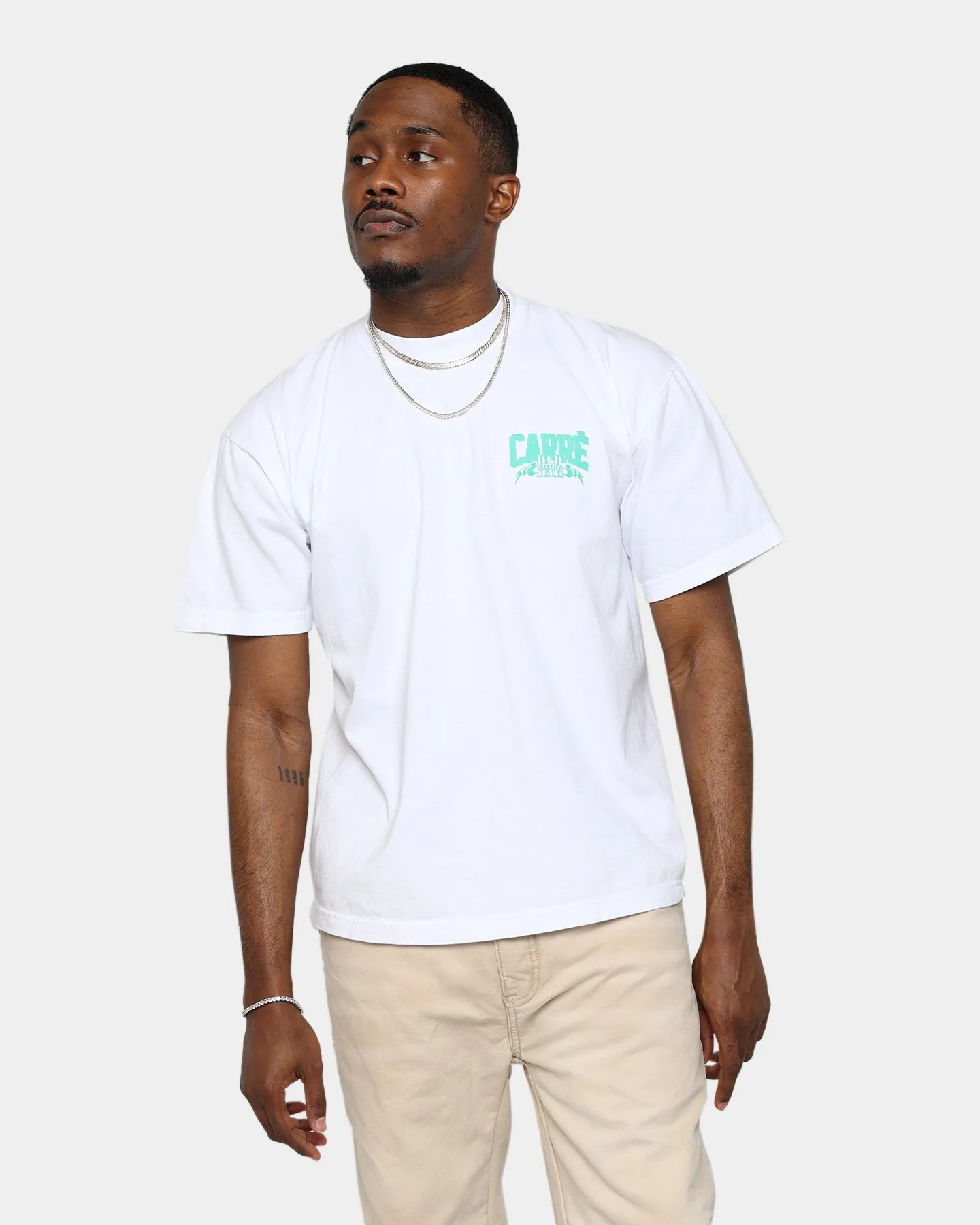 Regular fit normality Weekend Trend Carre Banner T-Shirt White