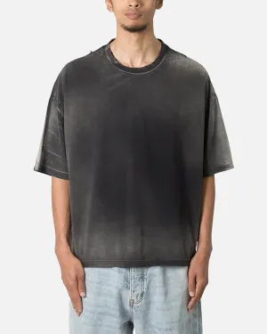 MNML Sun Burned Distressed Pocket T-Shirt Vintage Black Weekend Smart Look