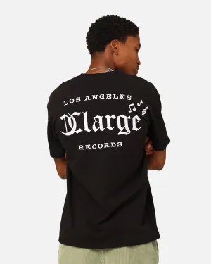 No Shrink Technology Streetwear attitude X-Large Records Heavyweight T-Shirt Black