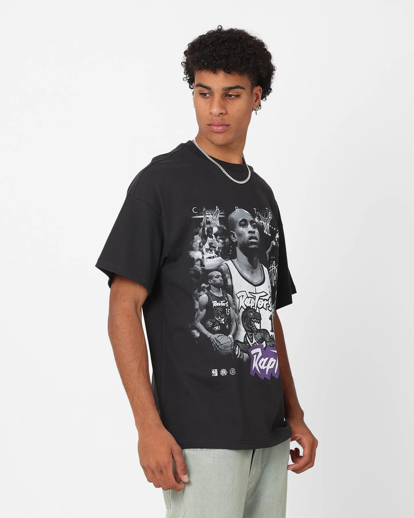 Casual Layer Wear Mitchell & Ness Toronto Raptors Vince Carter Player Photo T-Shirt Faded Black