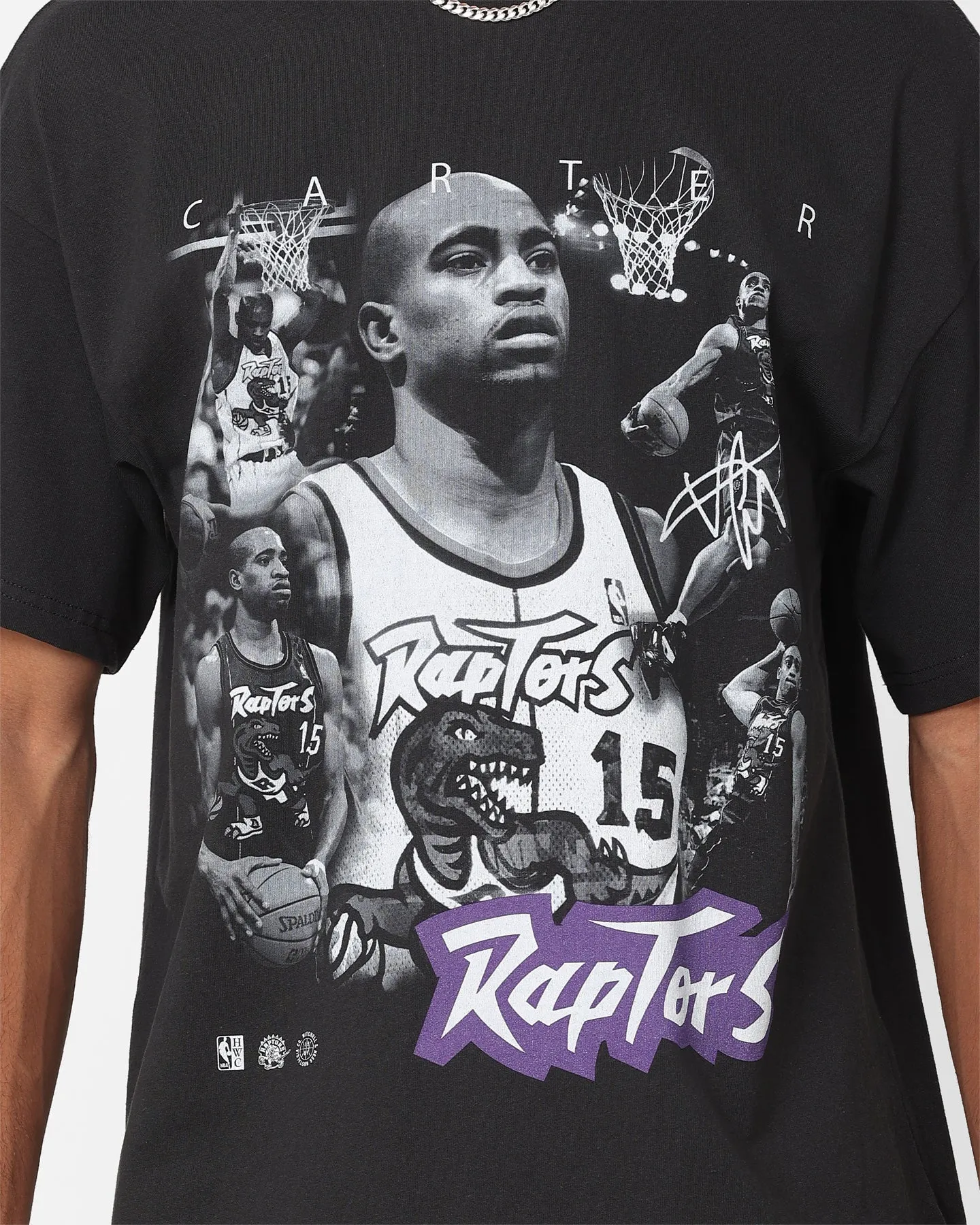 Chill Style elastic waistband Mitchell & Ness Toronto Raptors Vince Carter Player Photo T-Shirt Faded Black