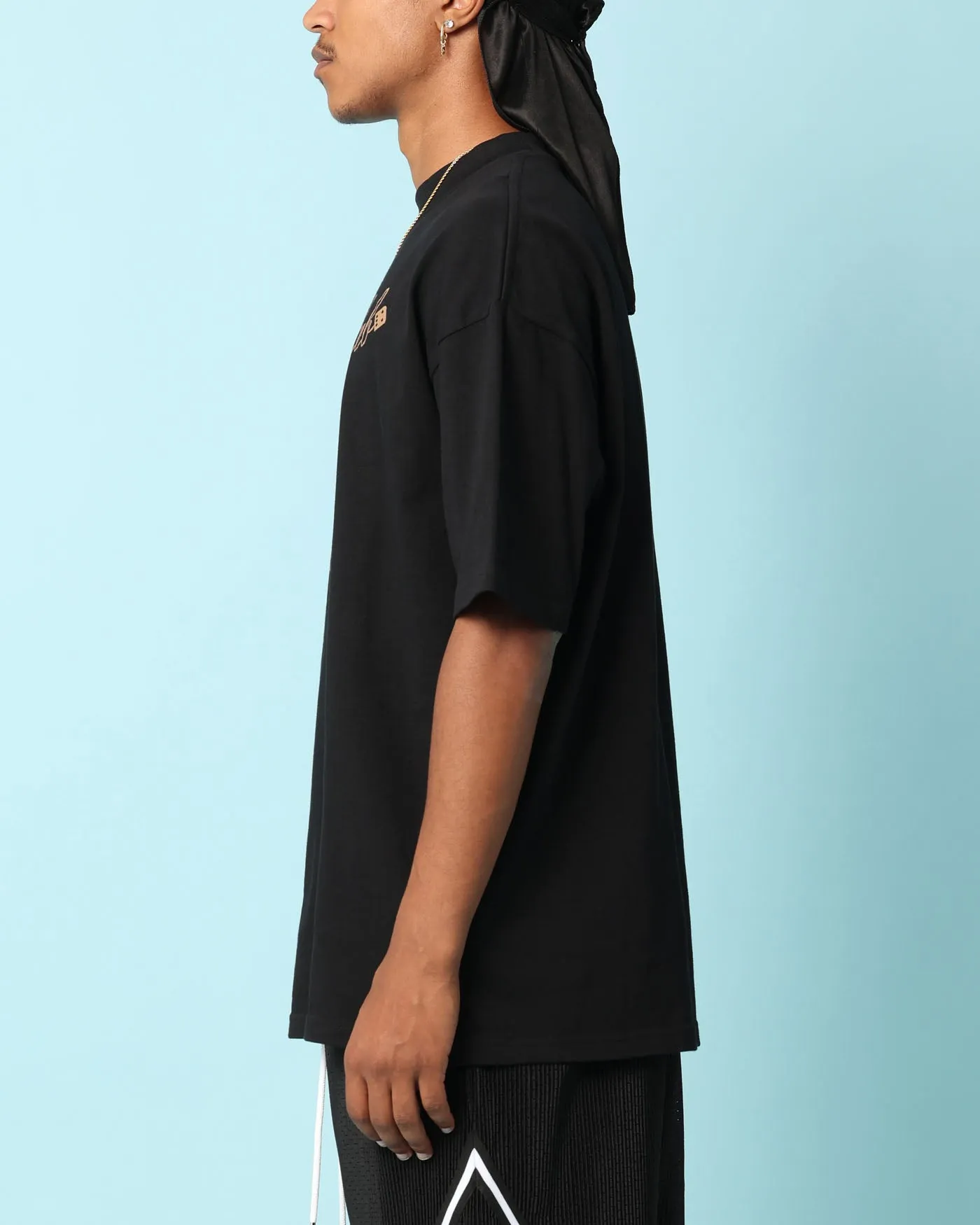 Wide Neck Opening Sporty essentials Carr?? Hooper Oversized T-Shirt Black