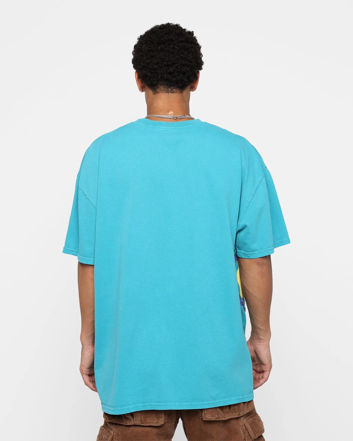 Fashionable Wear Relaxing Day Goat Crew Crew Love T-Shirt Aqua