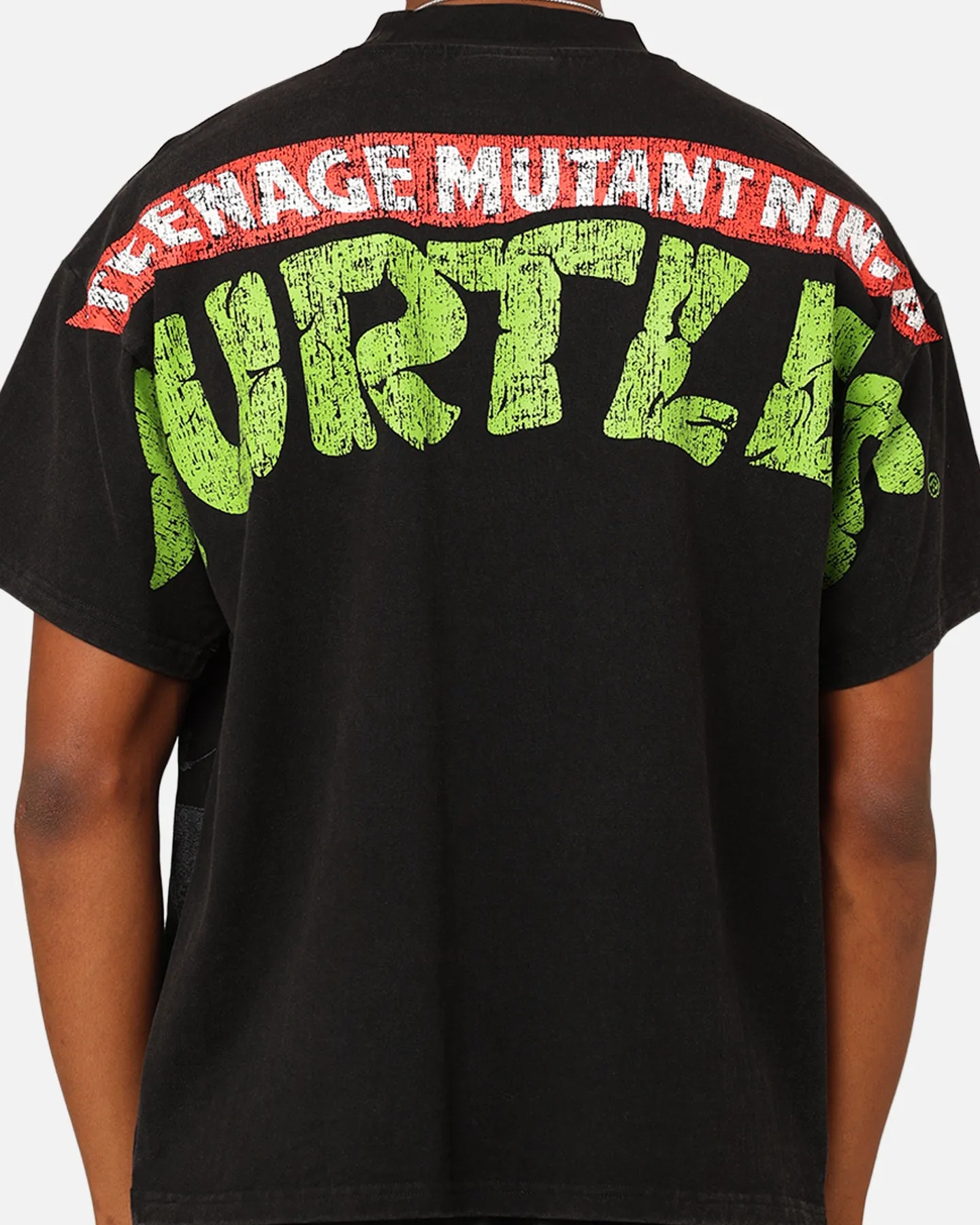 Anti Static Treatment Feminine Fit American Thrift X Teenage Mutant Ninja Turtles Shredder Colossal T-Shirt Black Wash