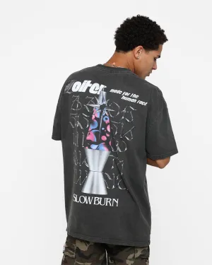 Loiter Slow Burn T-Shirt Vintage Black Fit For All Day Soft and breathable