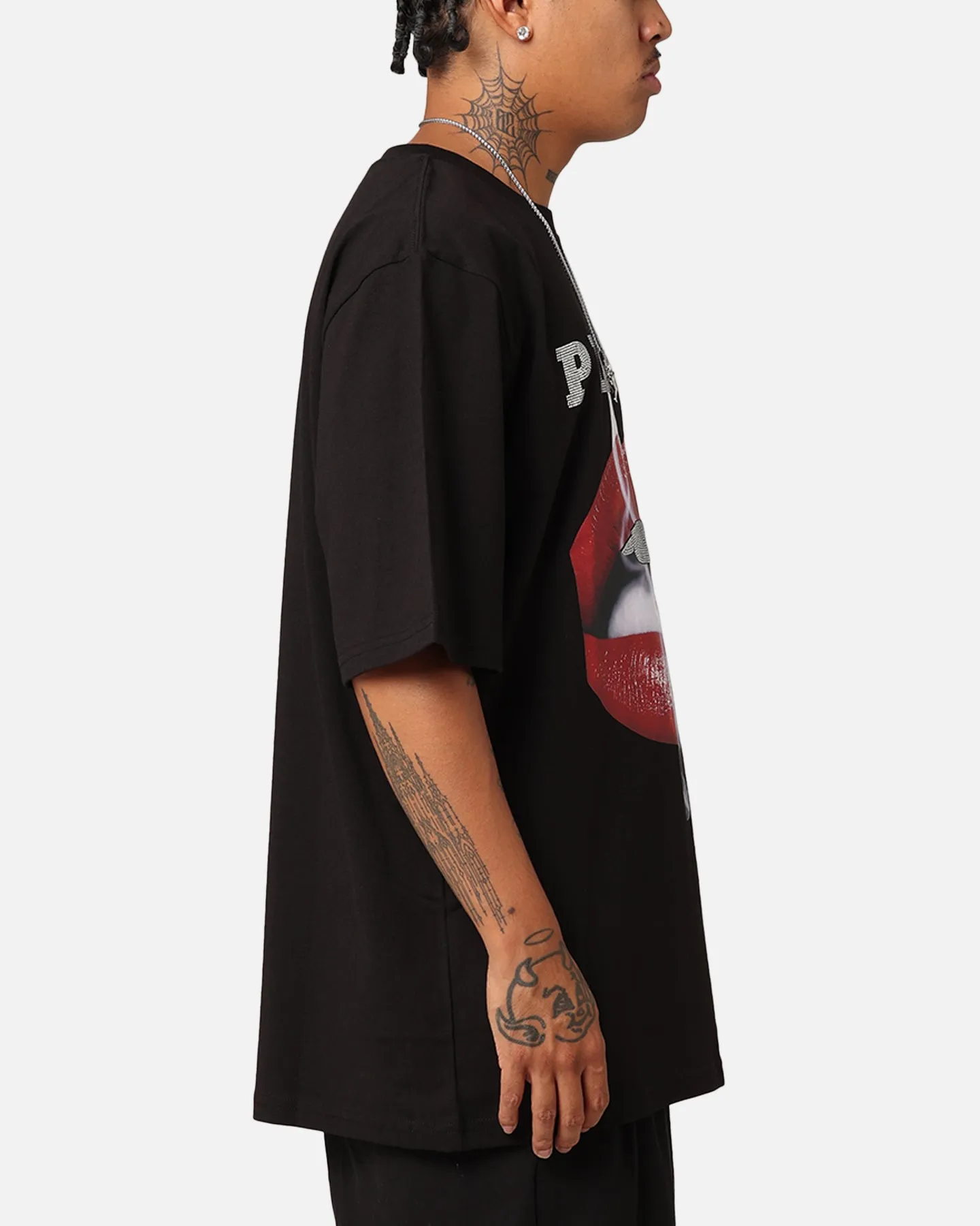 Playboy Diamant?? Lips T-Shirt Black Cashmere combination