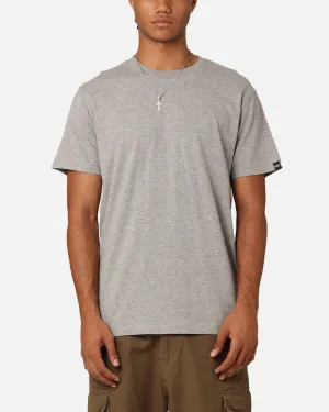 Layered Collar RATS GET FAT W17 BLANK SS TEE GREY HEATHER