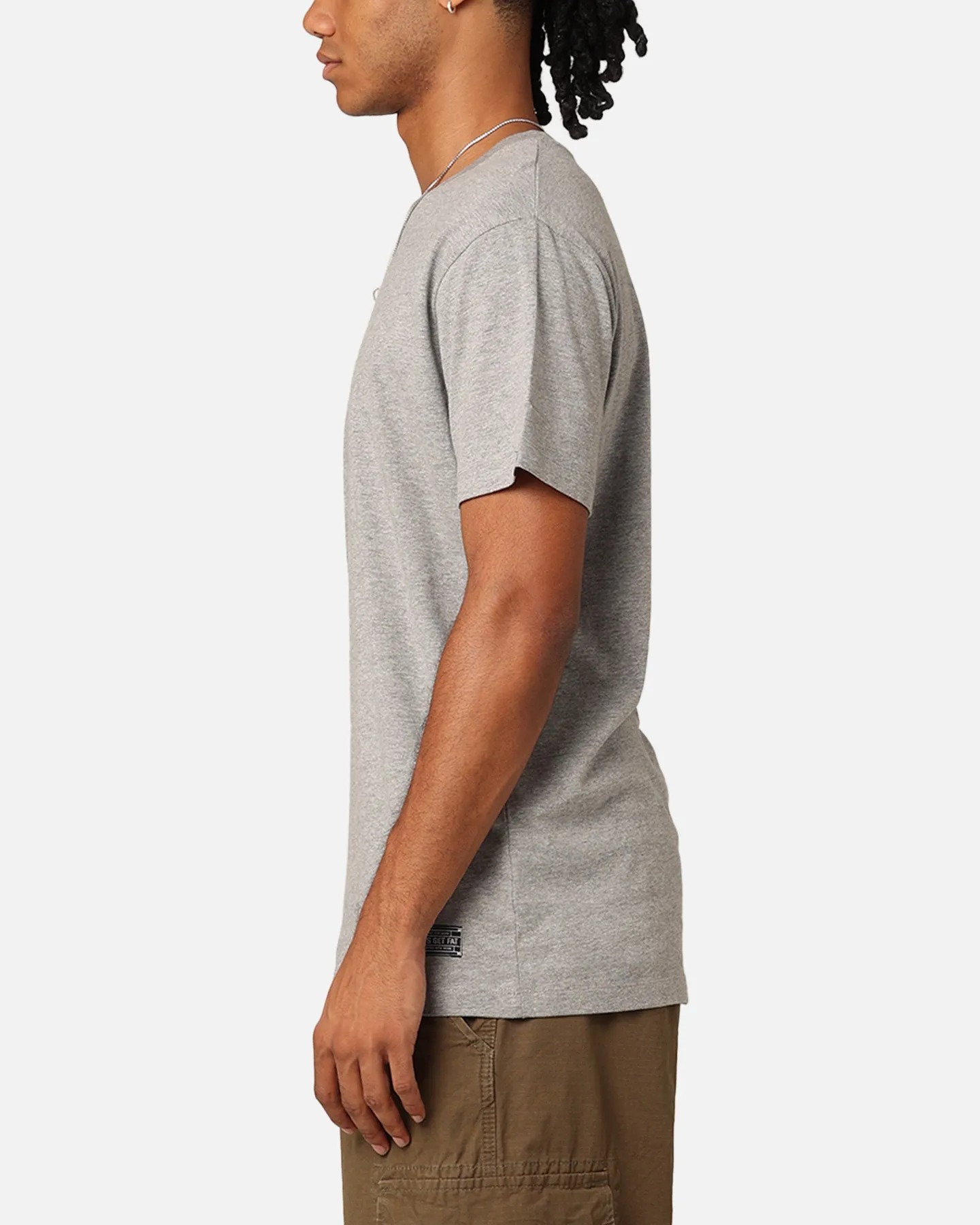 Self Fabric Tape RATS GET FAT W17 BLANK SS TEE GREY HEATHER
