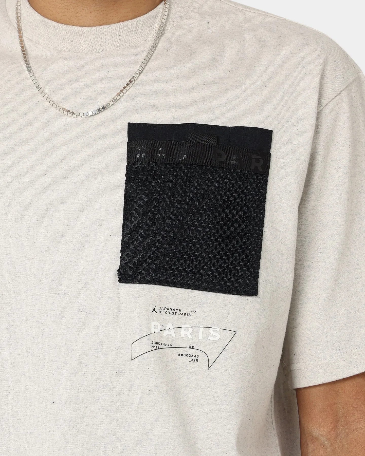 Essential Fit Jordan X Paris Saint-Germain Pocket T-Shirt Black/Dark Heather Grey