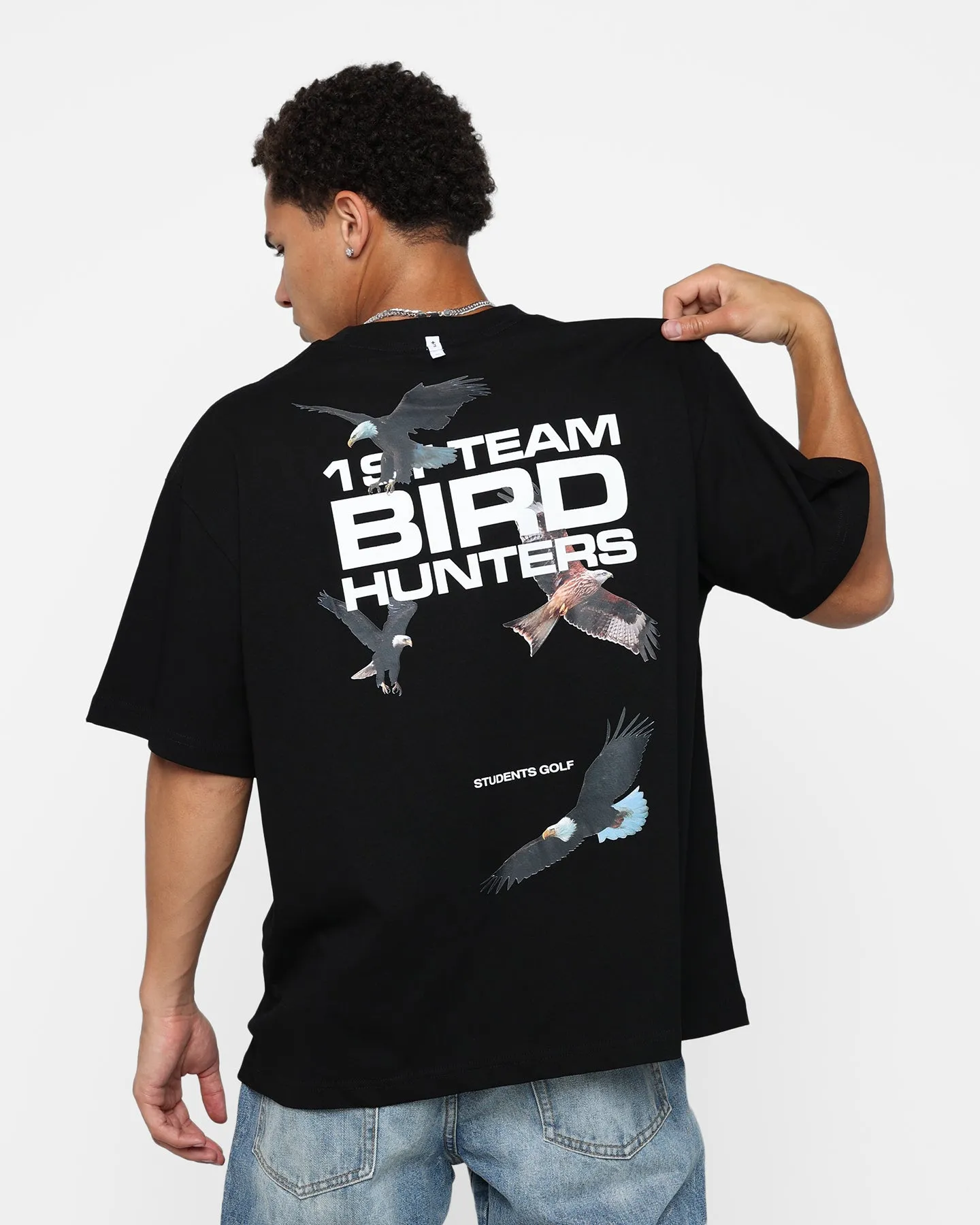 Students Golf Varner Full Fashion Jacquard T-Shirt Black Printed design Sporty essentials