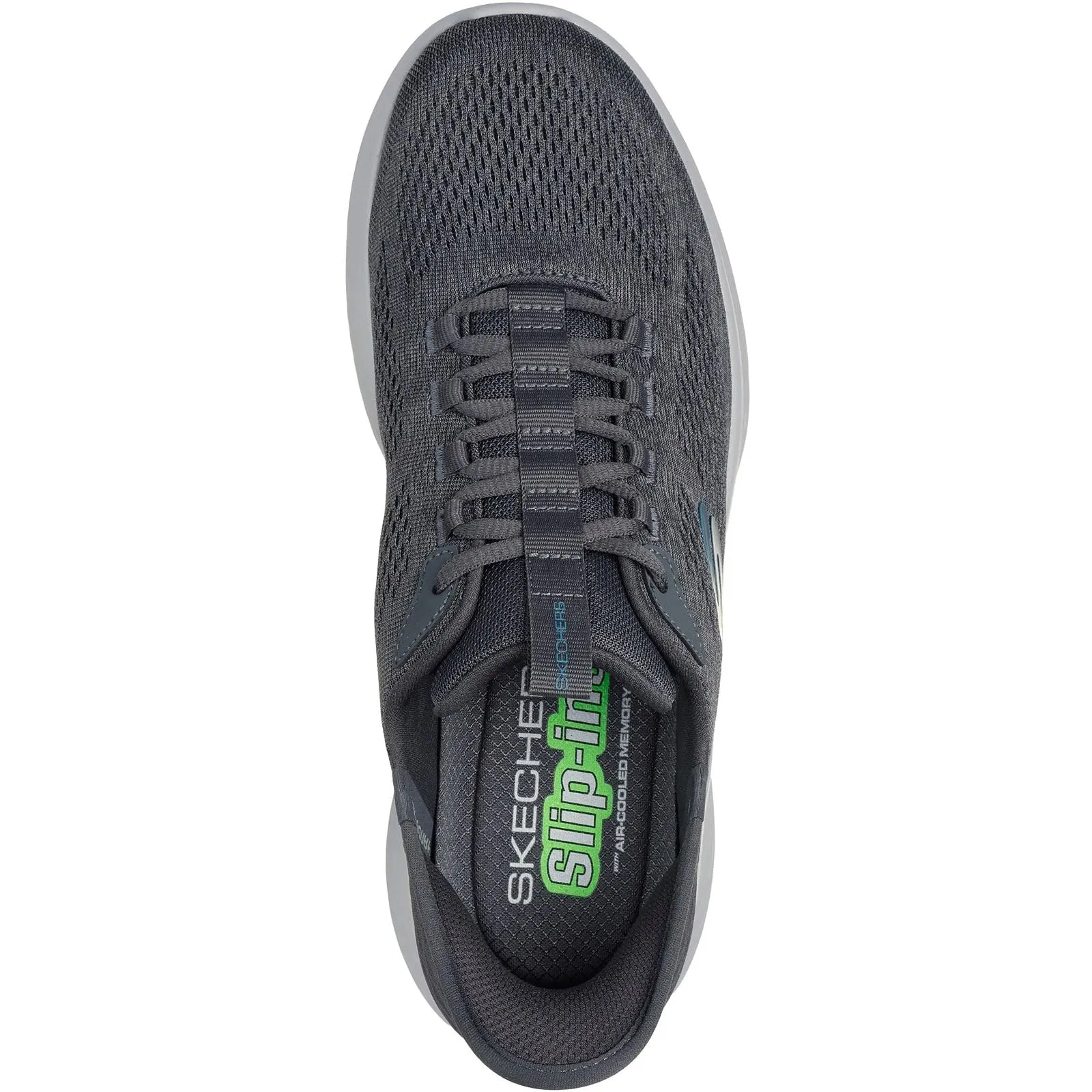 Skechers Mens Skech-Lite Pro Primebase Trainers Charcoal/Blue Anti Odor Gym Workout