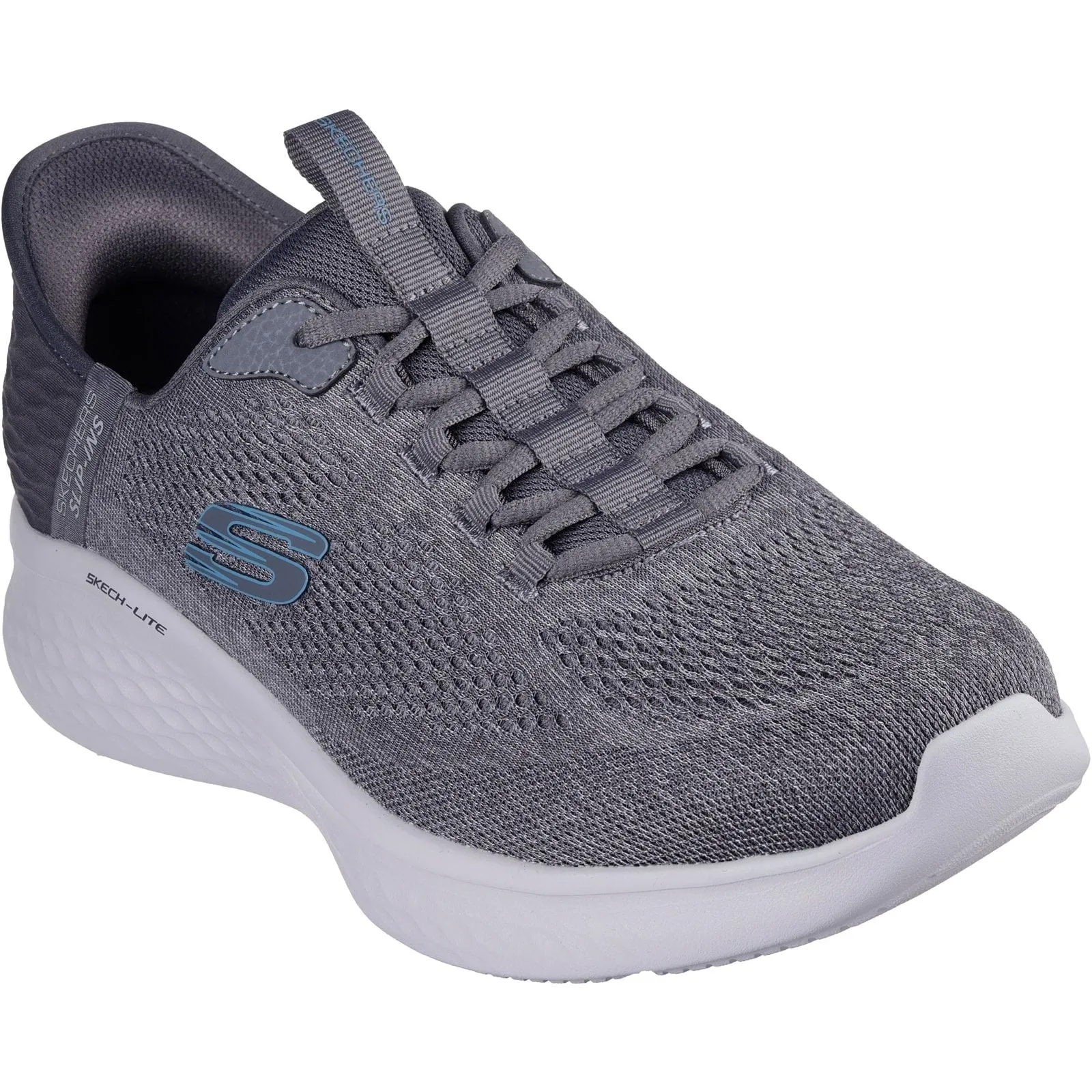 Skechers Mens Skech-Lite Pro Primebase Trainers Charcoal/Blue Step Light