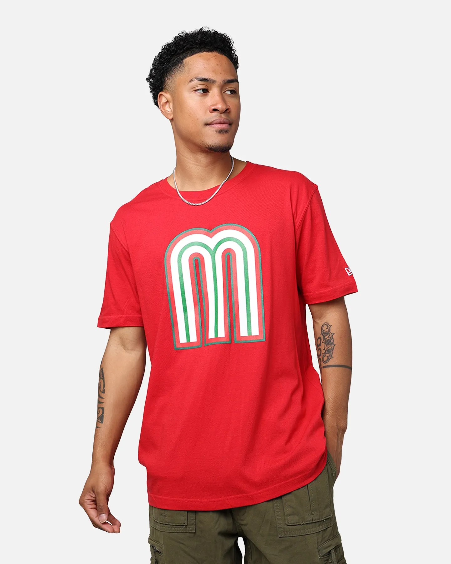 New Era Mexico National Baseball Team World Baseball Classic T-Shirt Scarlet Stylish and Fun Affordable accessibility