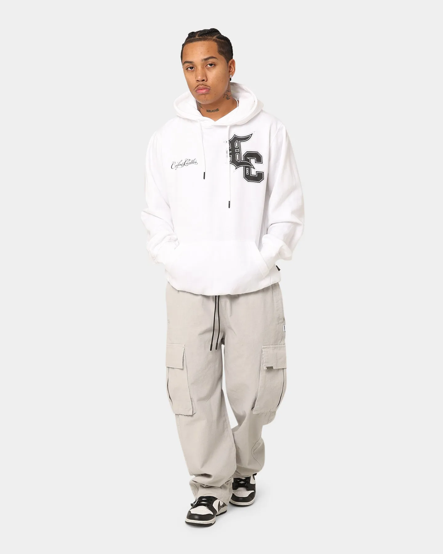 Crooks & Castles Varsity Of Old Hoodie White Sport Night windproof lining