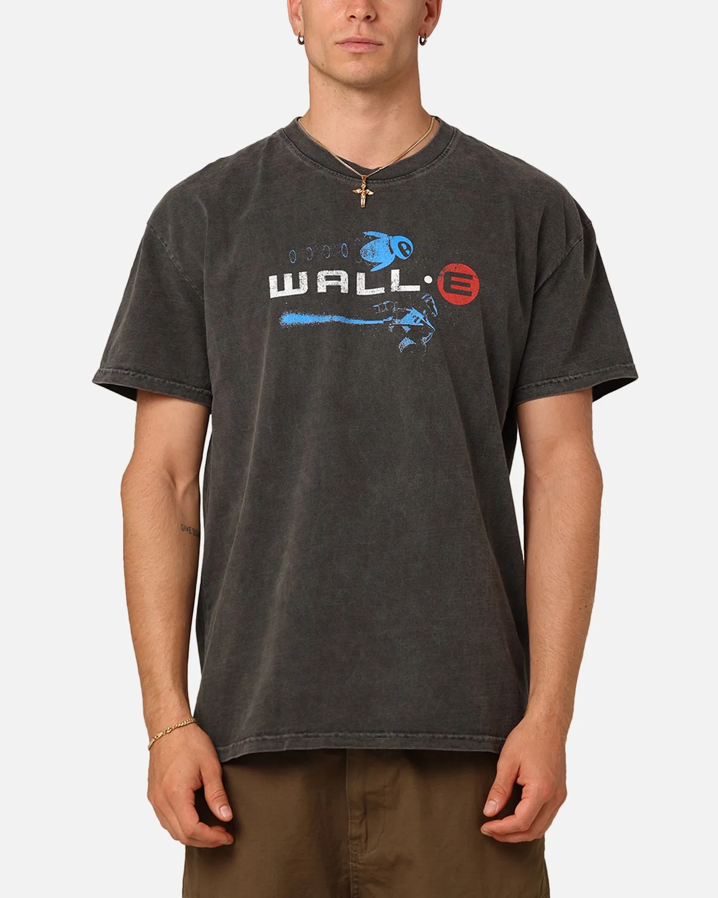 American Thrift X Pixar Wall.E Heavyweight T-Shirt Black Wash Organic Cotton Construction