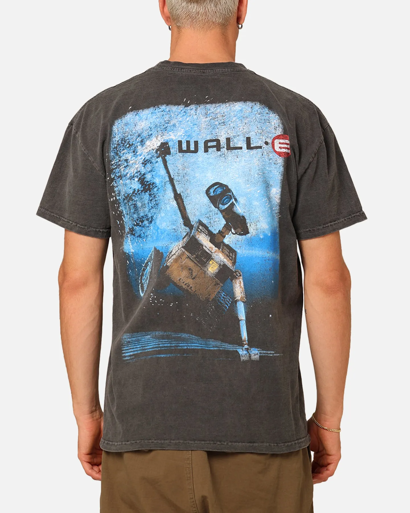 American Thrift X Pixar Wall.E Heavyweight T-Shirt Black Wash Casual and Soft PreShrunkCotton