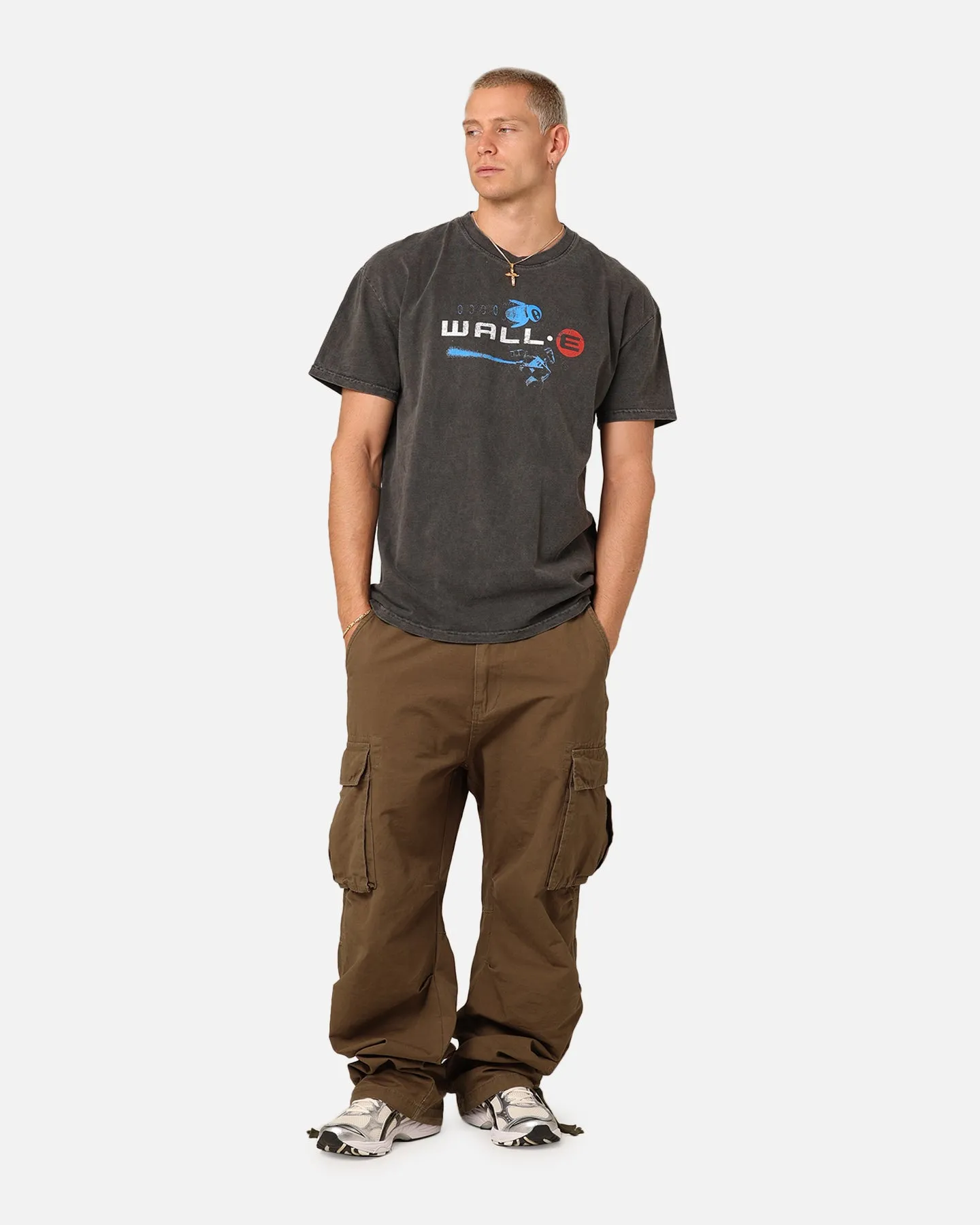 Versatile and Comfortable American Thrift X Pixar Wall.E Heavyweight T-Shirt Black Wash