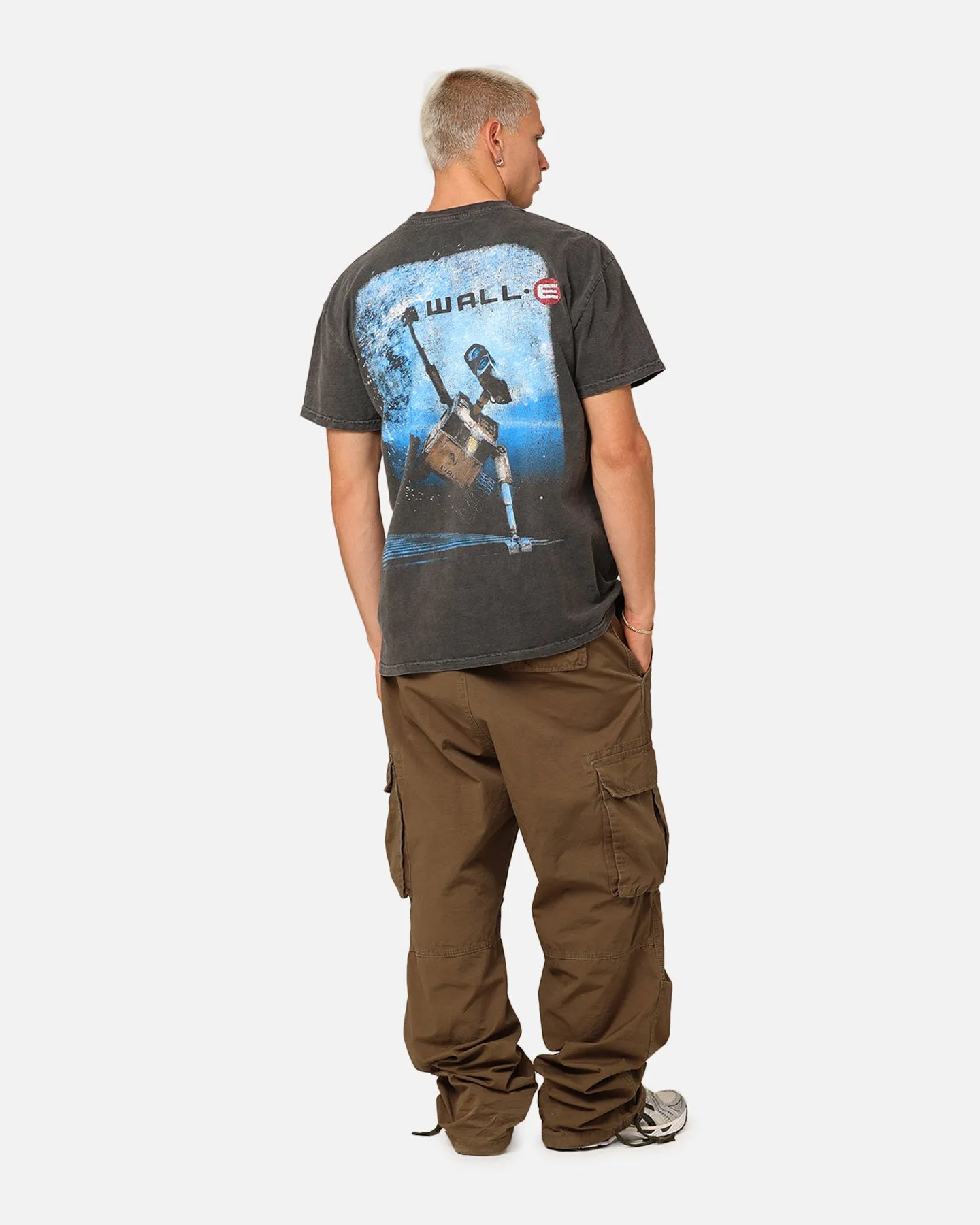 American Thrift X Pixar Wall.E Heavyweight T-Shirt Black Wash Chilly Comfort Wear Trendy popularity
