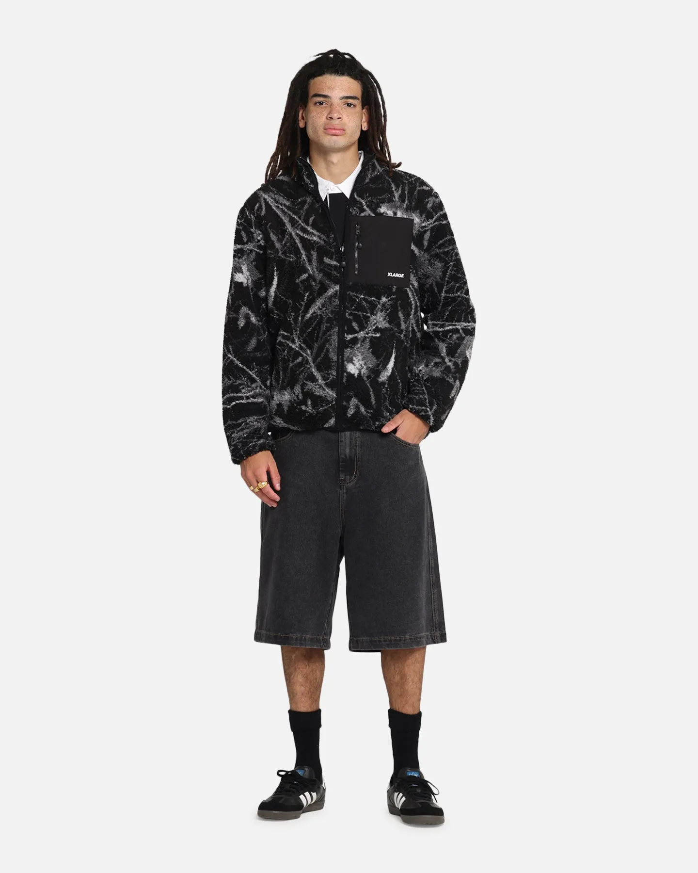 Quick Pack X-Large Camo Reversible Sherpa Jacket Black