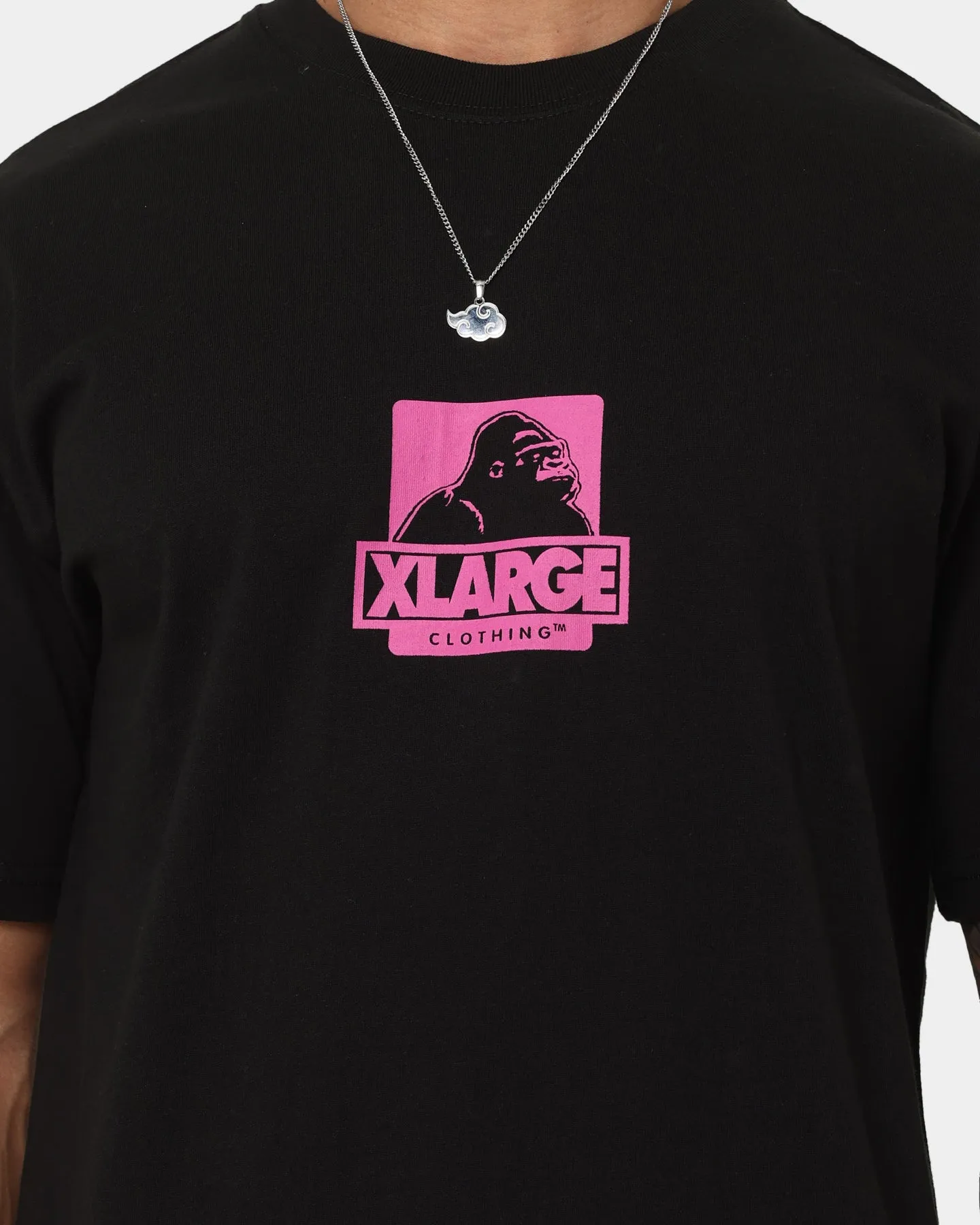 X-Large 91 T-Shirt Black/Pink Evergreen
