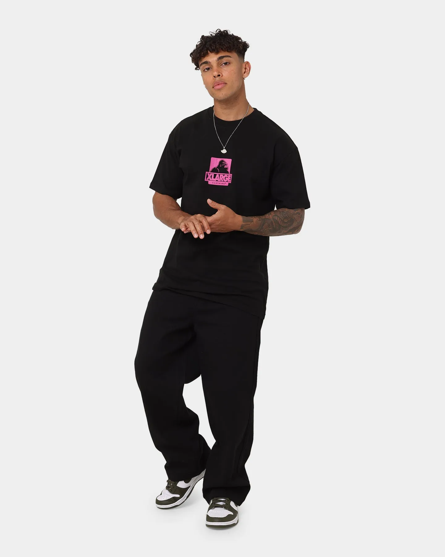 Seamless Edging Casual Fit X-Large 91 T-Shirt Black/Pink