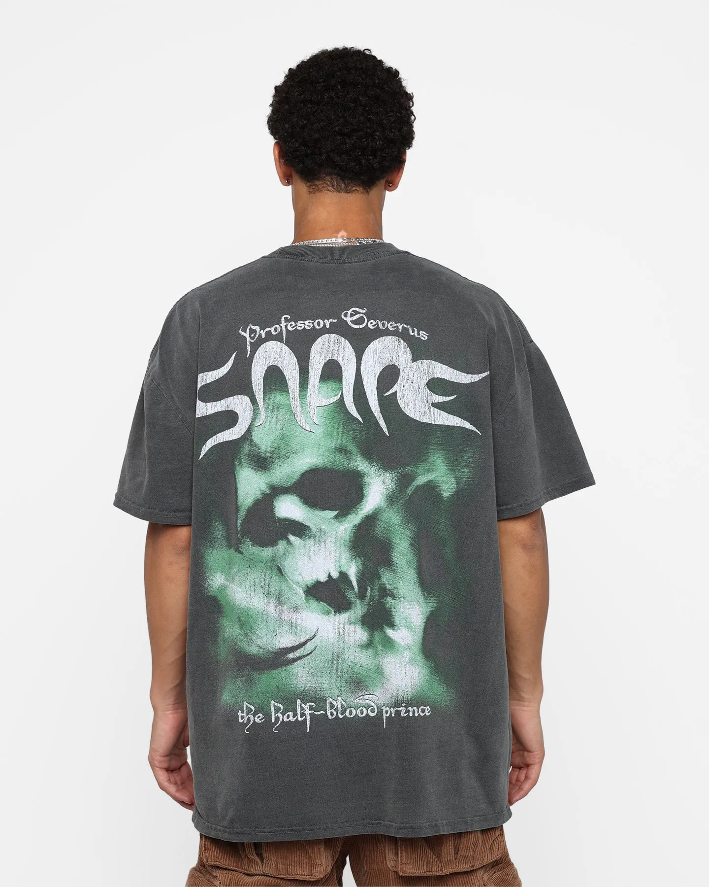 American Thrift X Harry Potter Snape Heavyweight Vintage T-Shirt Black Wash Smart Casual Relaxed Smart