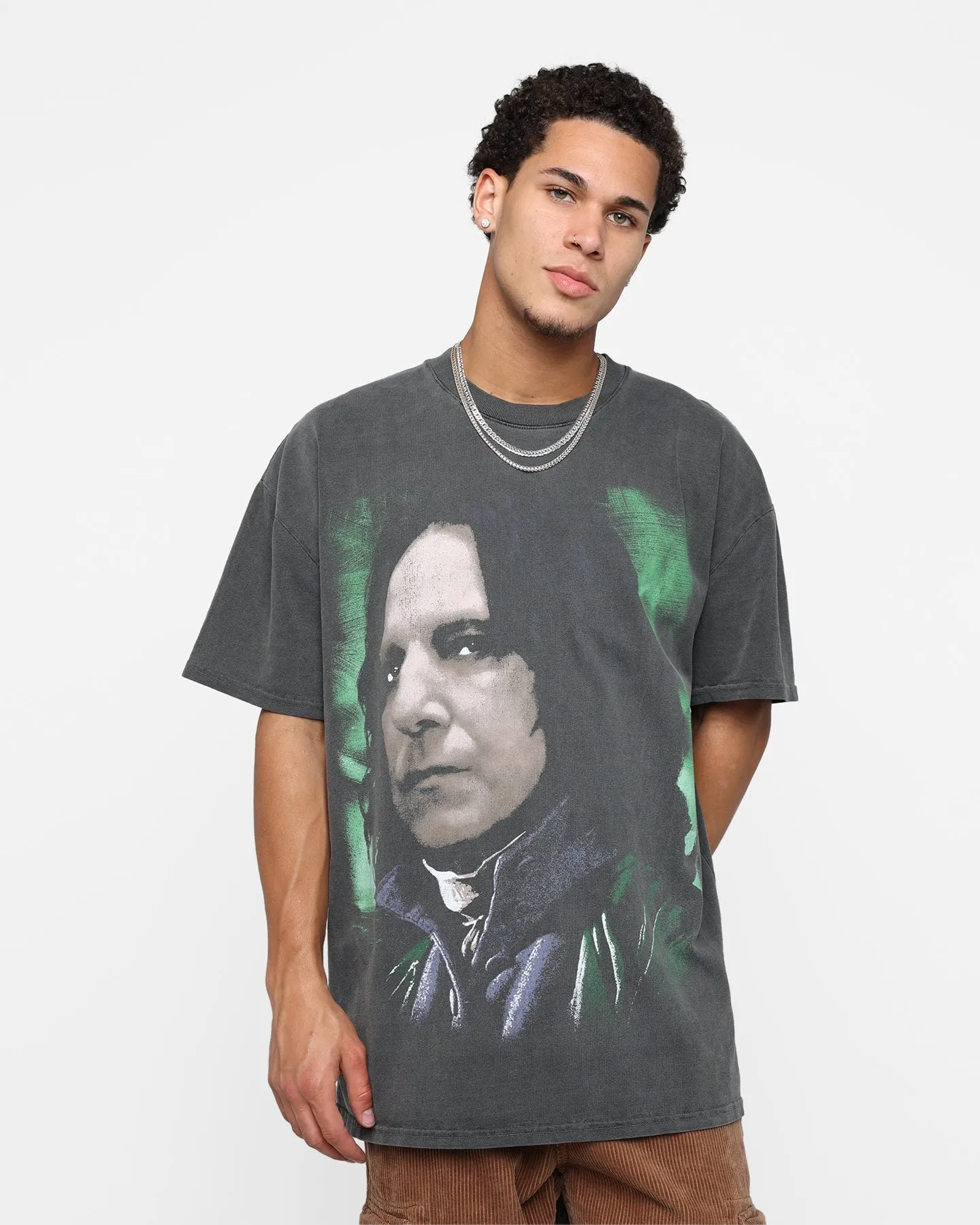 Fit For All Day American Thrift X Harry Potter Snape Heavyweight Vintage T-Shirt Black Wash