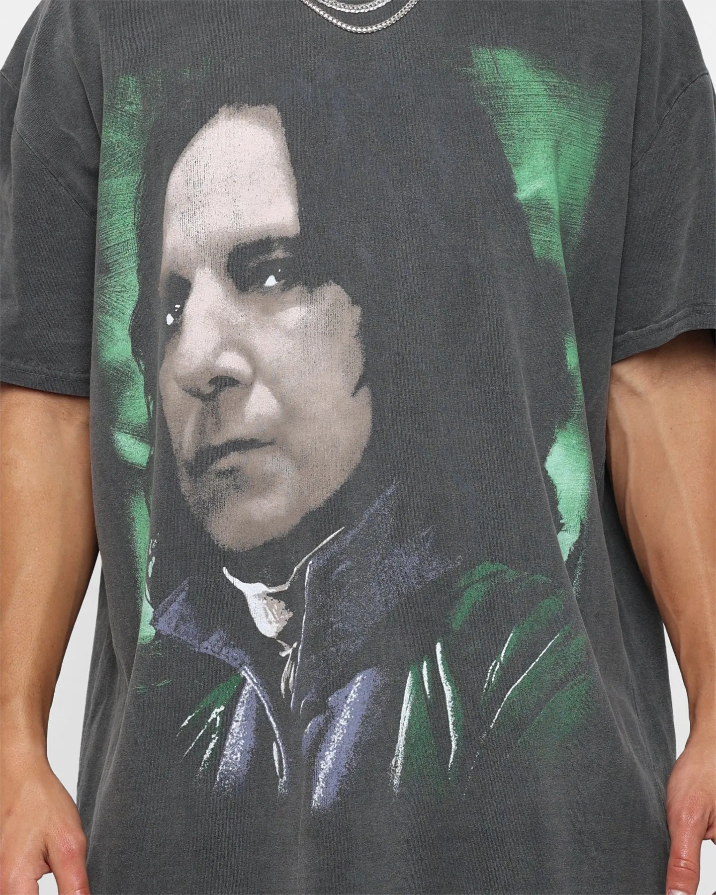 Flexible Fit Comfortable Layering American Thrift X Harry Potter Snape Heavyweight Vintage T-Shirt Black Wash