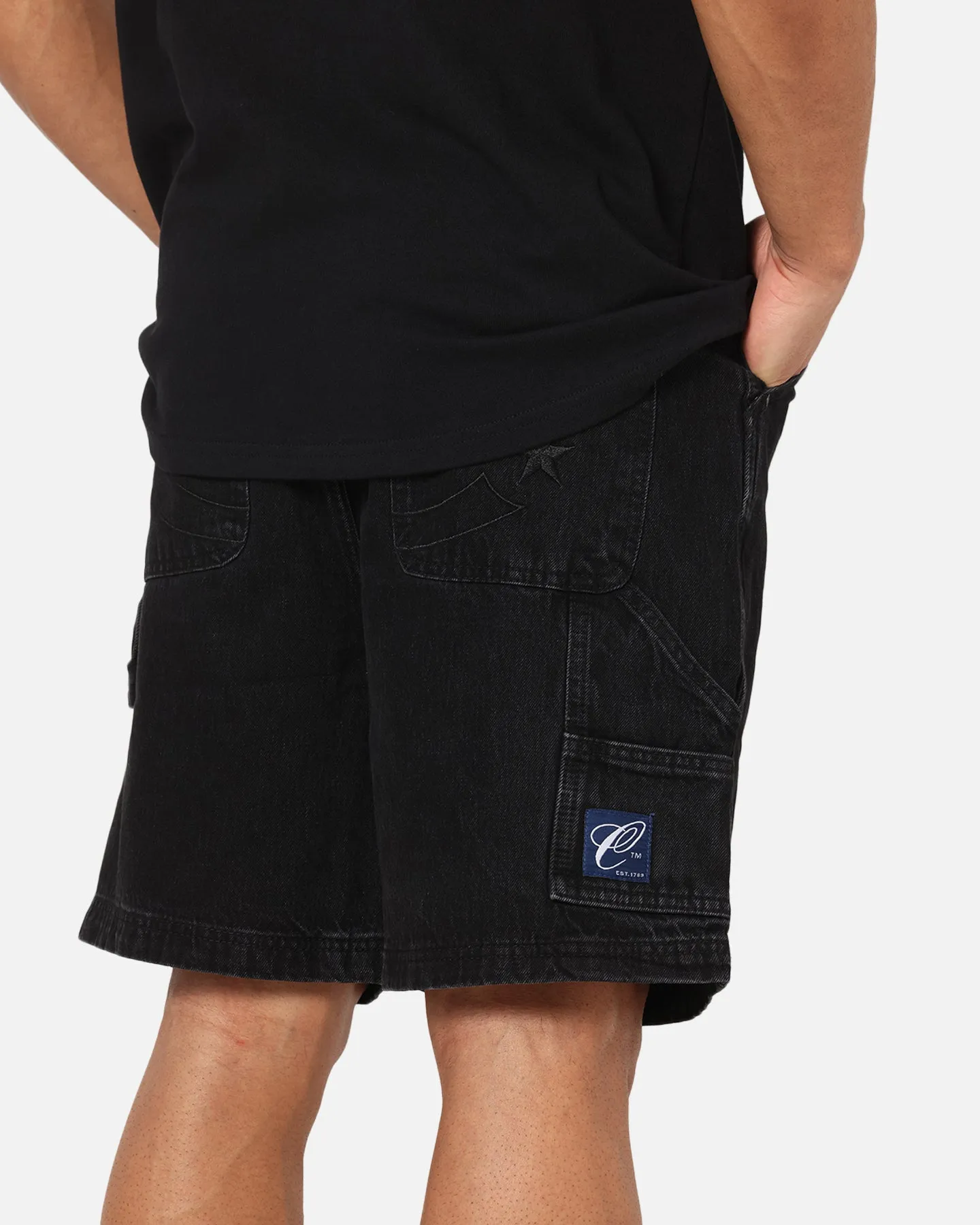 Carre C-Star Denim Shorts Black Wash Athletic Fit