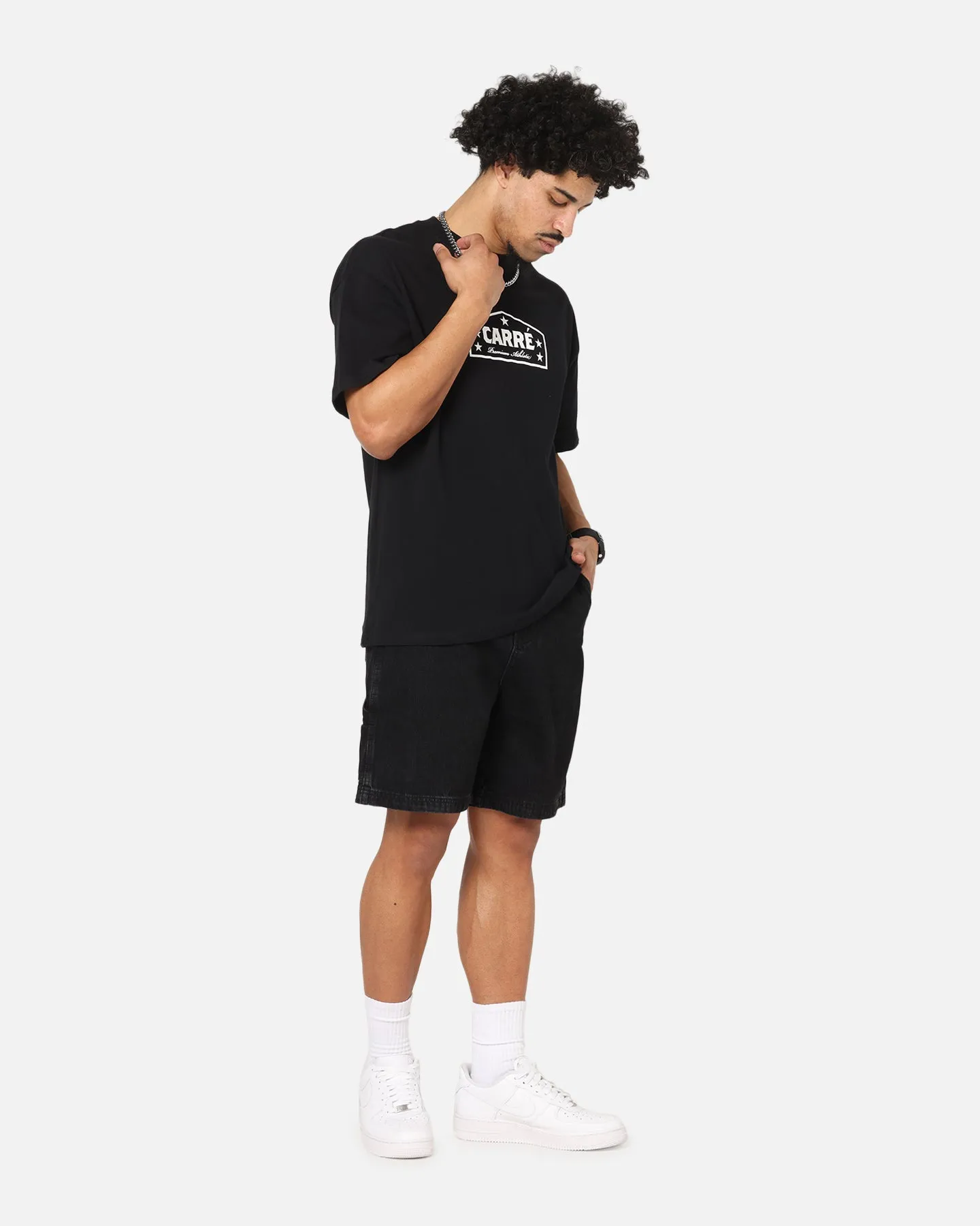 Anti Odor Treatment Carre C-Star Denim Shorts Black Wash