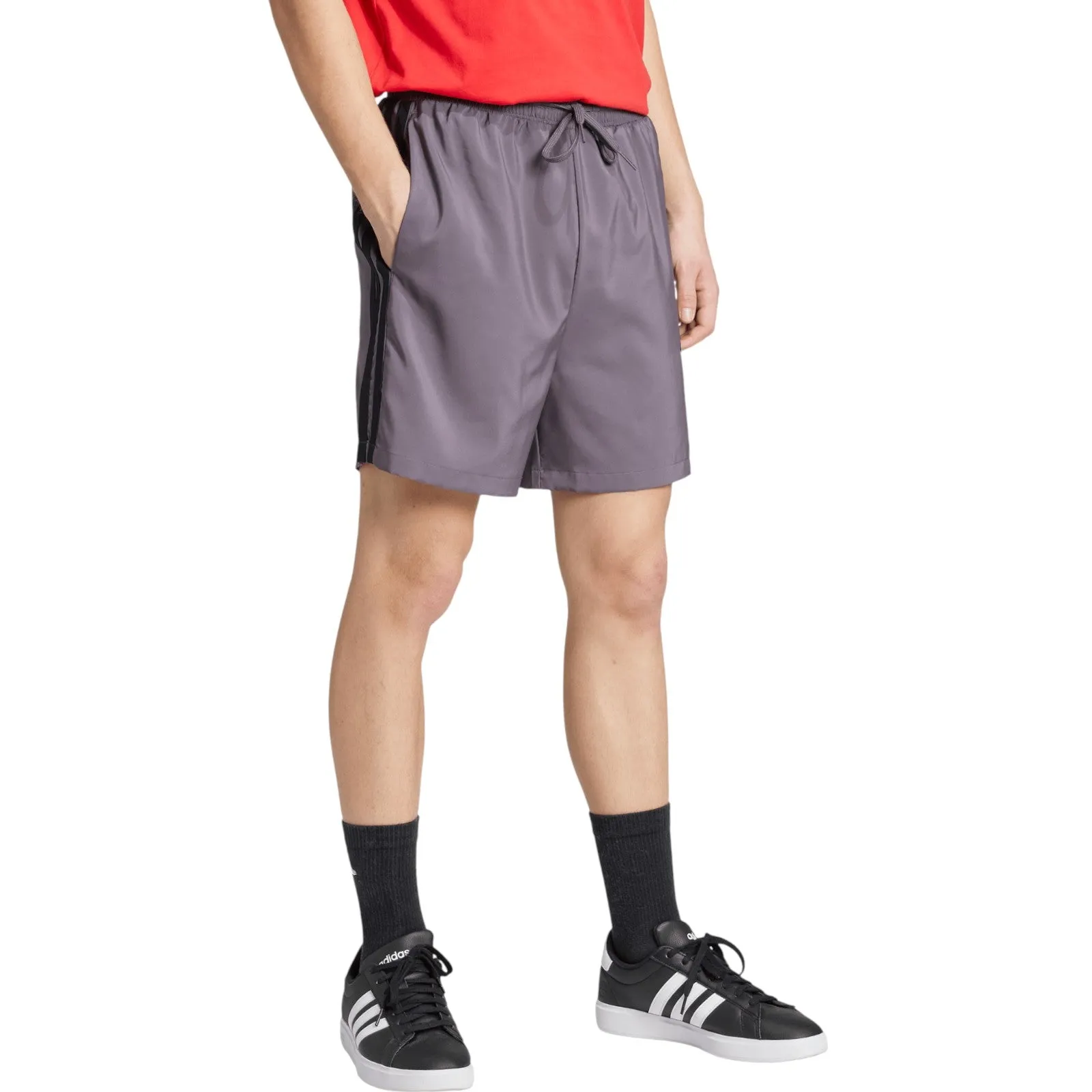 adidas Essentials Chelsea 3-Stripes Mens Regular-Fit Shorts Casual Stretch runners