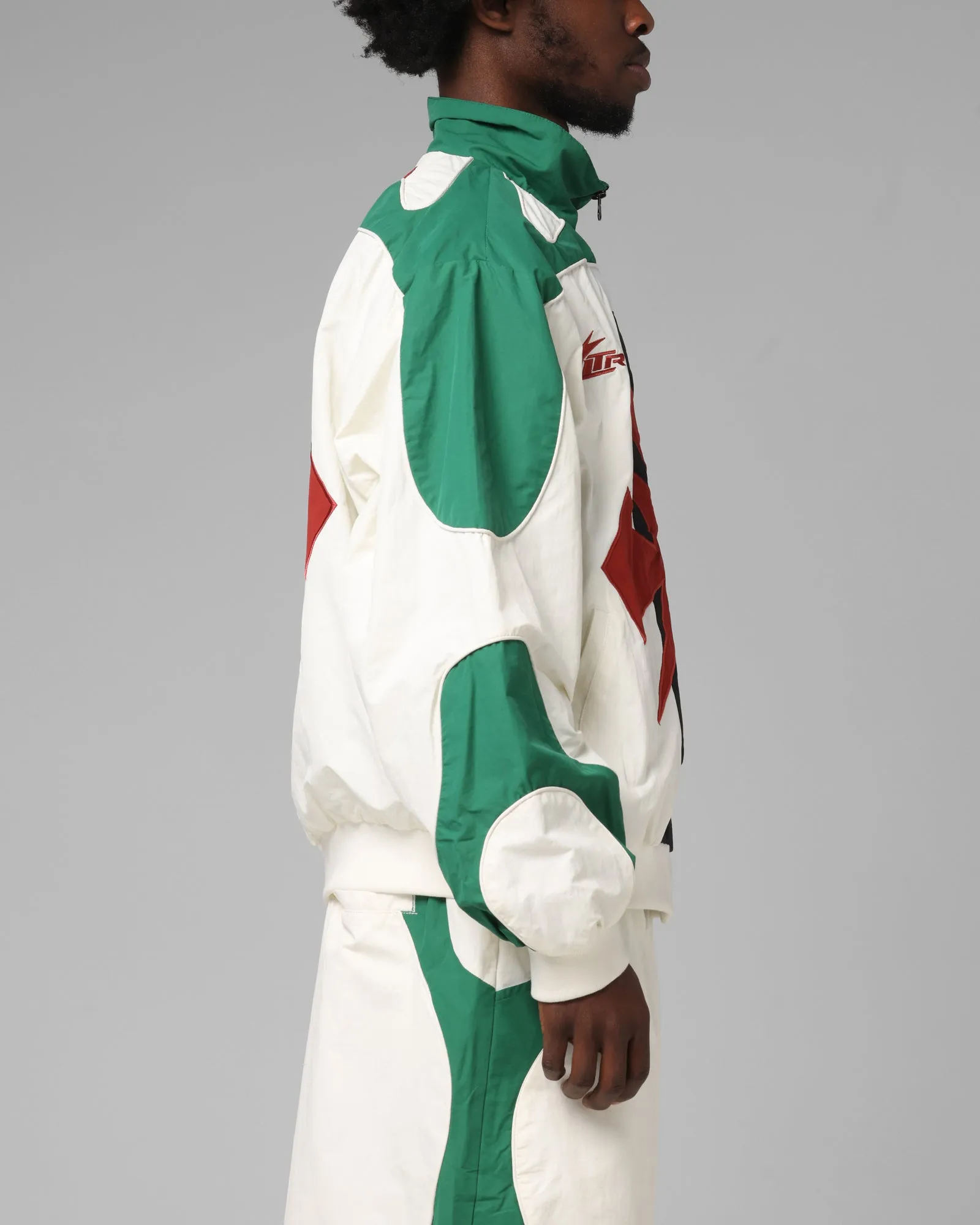 Hike Light Insulation Loiter Club Classic Track Jacket White/Green