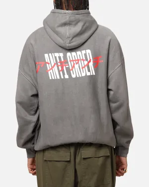 slim fit The Anti Order Junya Boxy Hoodie Washed Charcoal