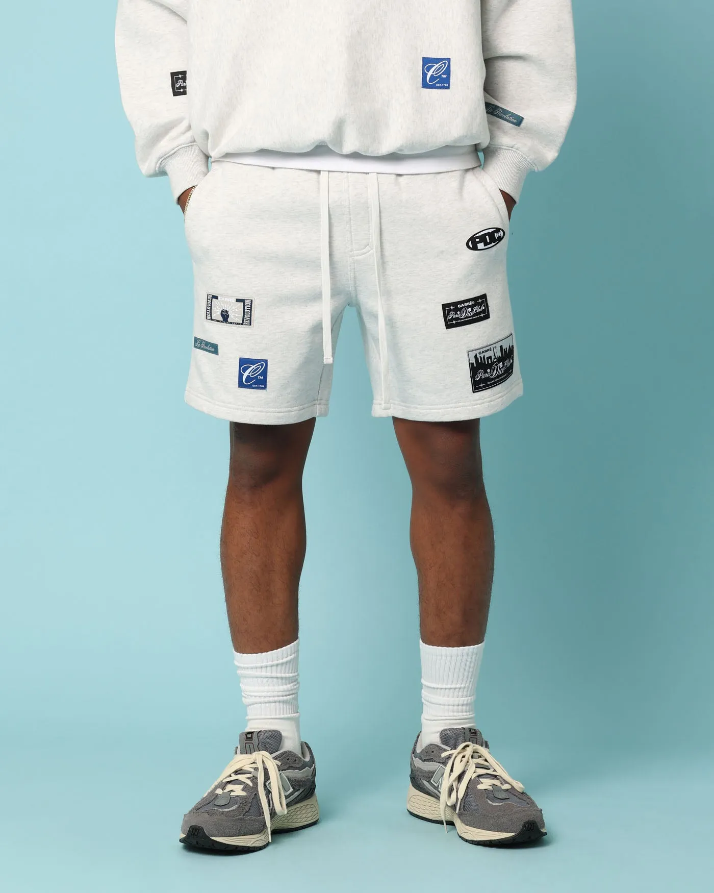 Dual Zone Ventilation Father's Day gift Carr?? Patchwork Sweat Shorts Grey Marle