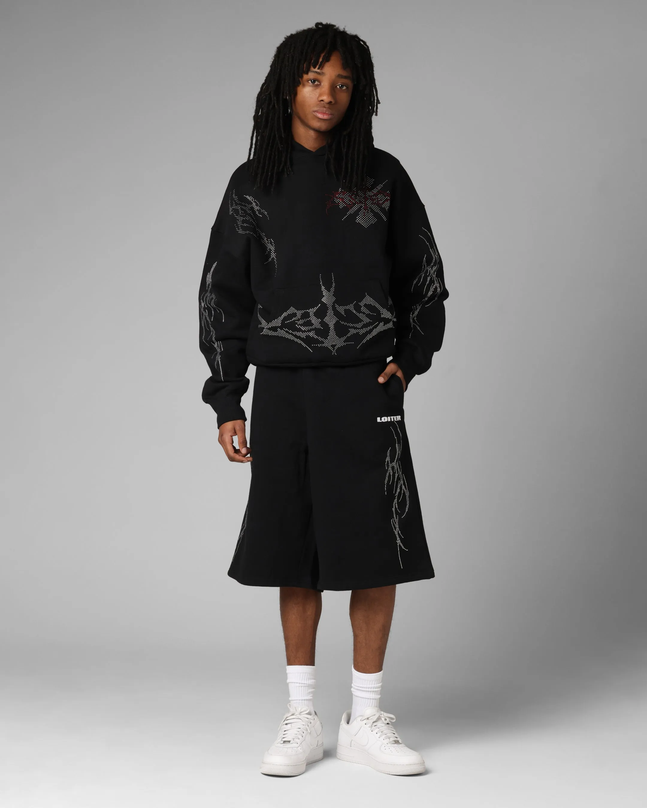 volleyball outfit Sustainable Manufacturing Loiter Opaque Sweat Shorts Black