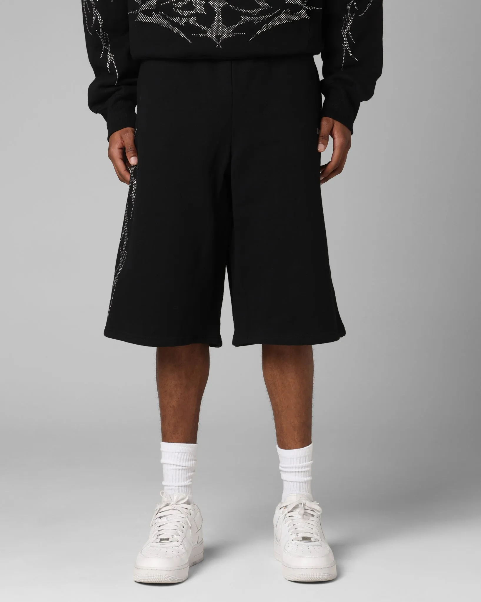 Loiter Opaque Sweat Shorts Black Fade Resistant Dye