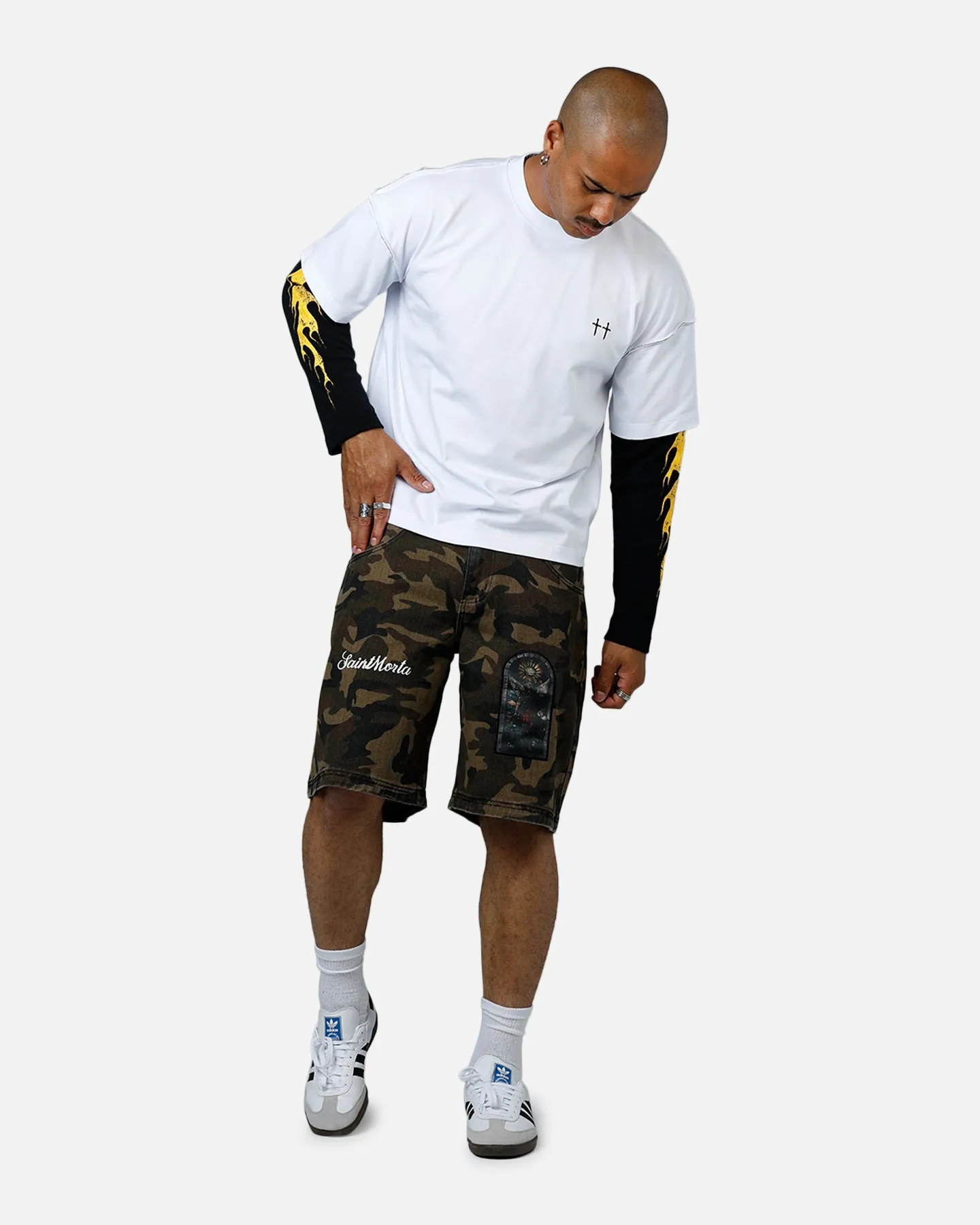 Saint Morta Kingdomcome Baggy Shorts Camo Stretch performance