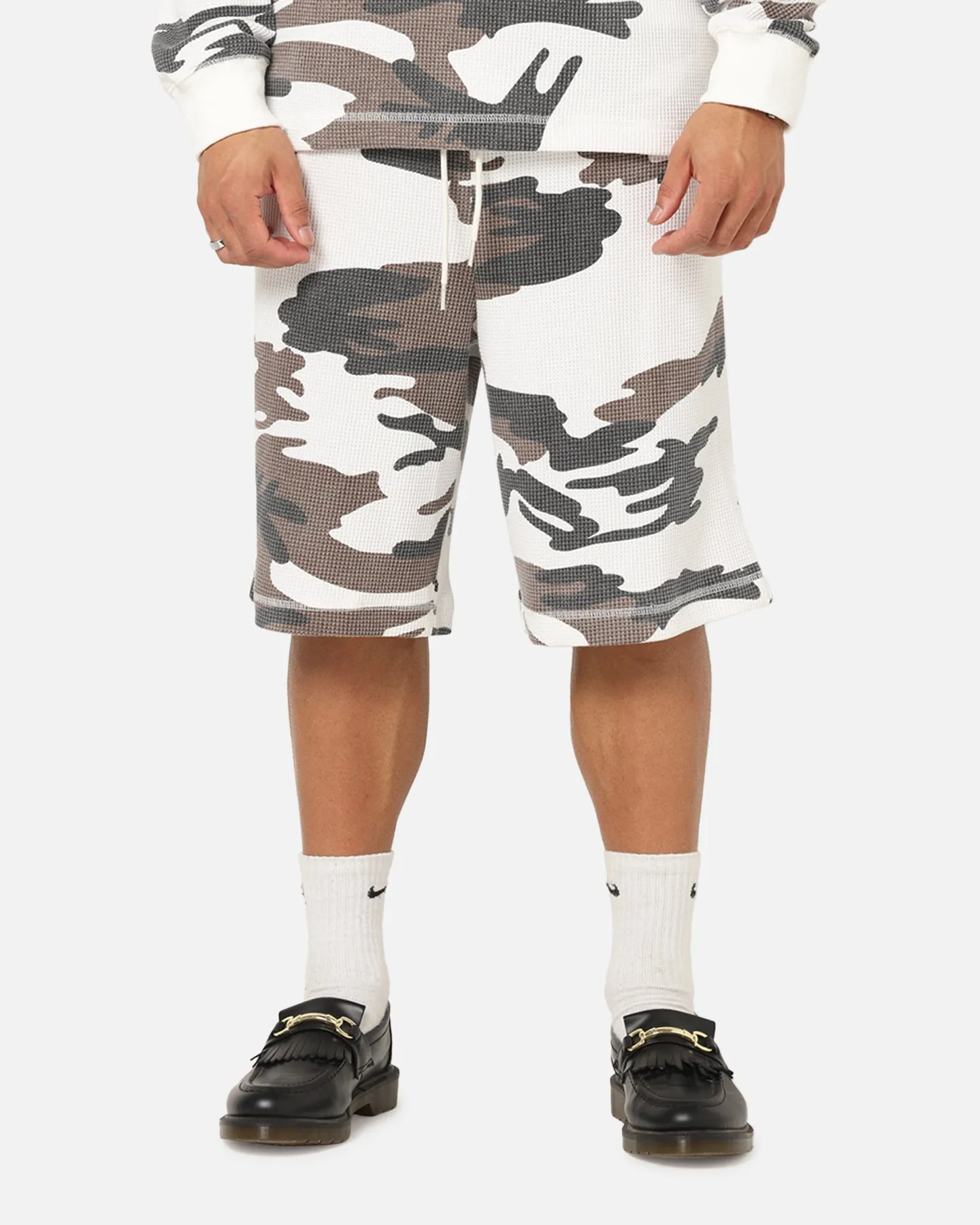 XXIII Printed Thermal Shorts Snow Camo media industry